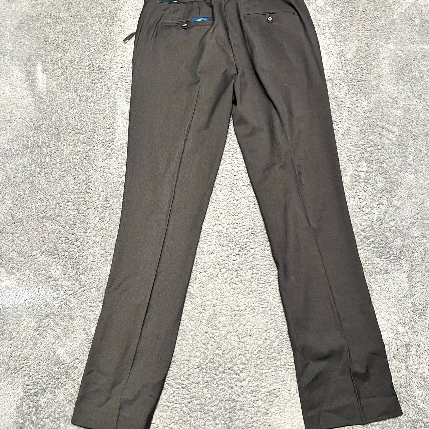 Perry Ellis Perry Ellis Dress Pants Mens 34x34 Gray Travel Luxe Slim Fit Stretch Washable Mens Dress Pants 34in Gray Size US 34 / EU 50 - 6 Thumbnail