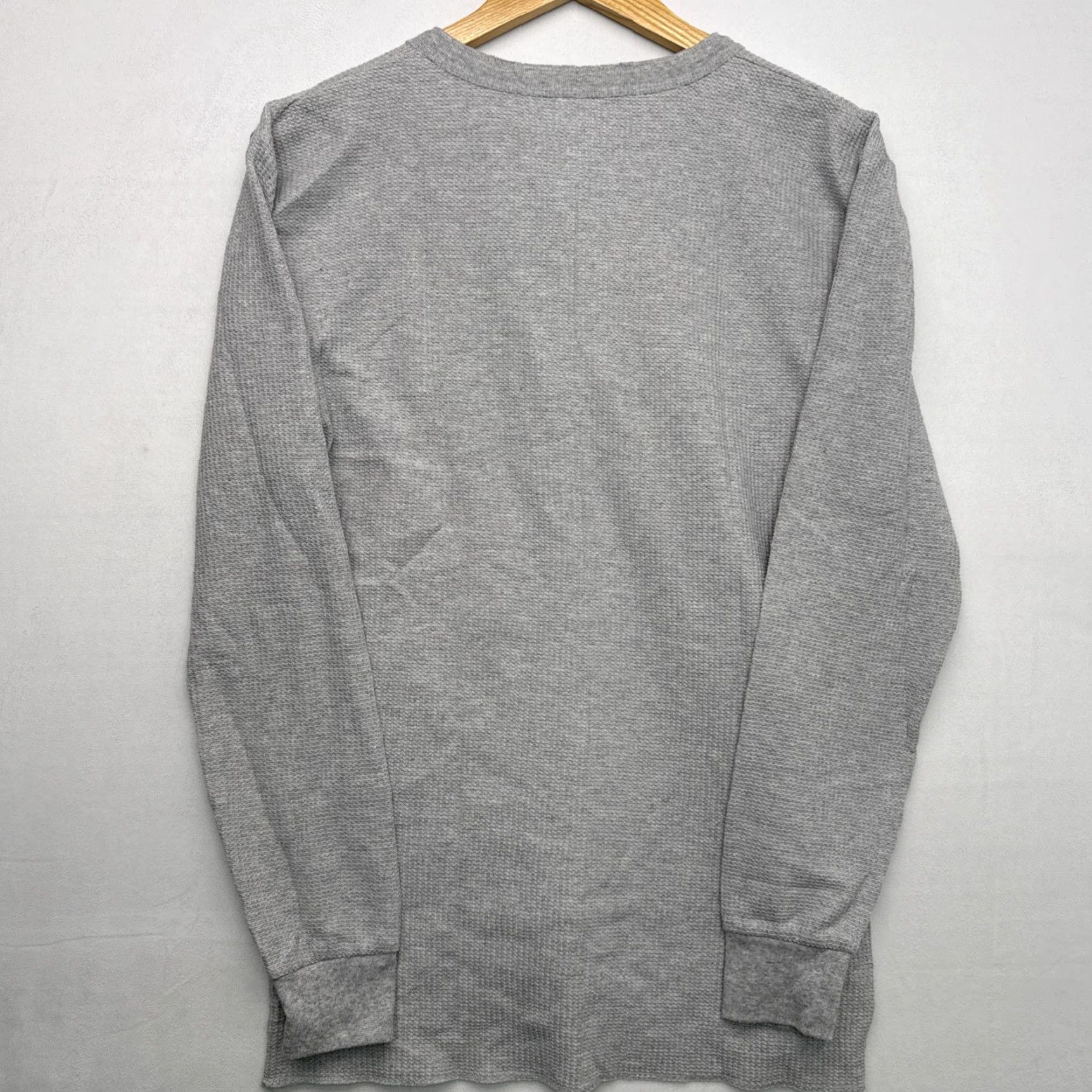 Fruit Of The Loom Fruit of the Loom Thermal Henley Shirt Mens XL Gray Long Sleeve Size US XL / EU 56 / 4 - 8 Thumbnail