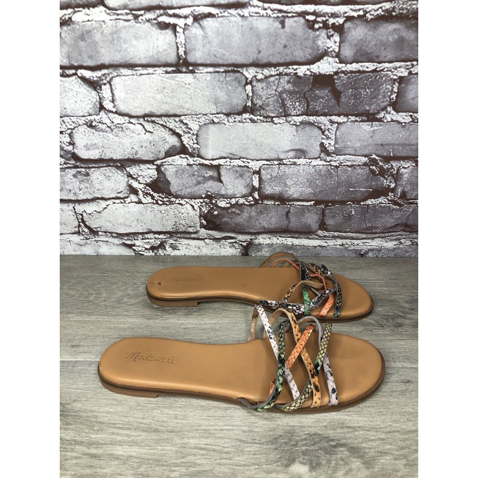 Madewell Madewell Tracie MultiColor Leather Snake Print Strappy Sanda Size US 9 / IT 39 - 18 Thumbnail
