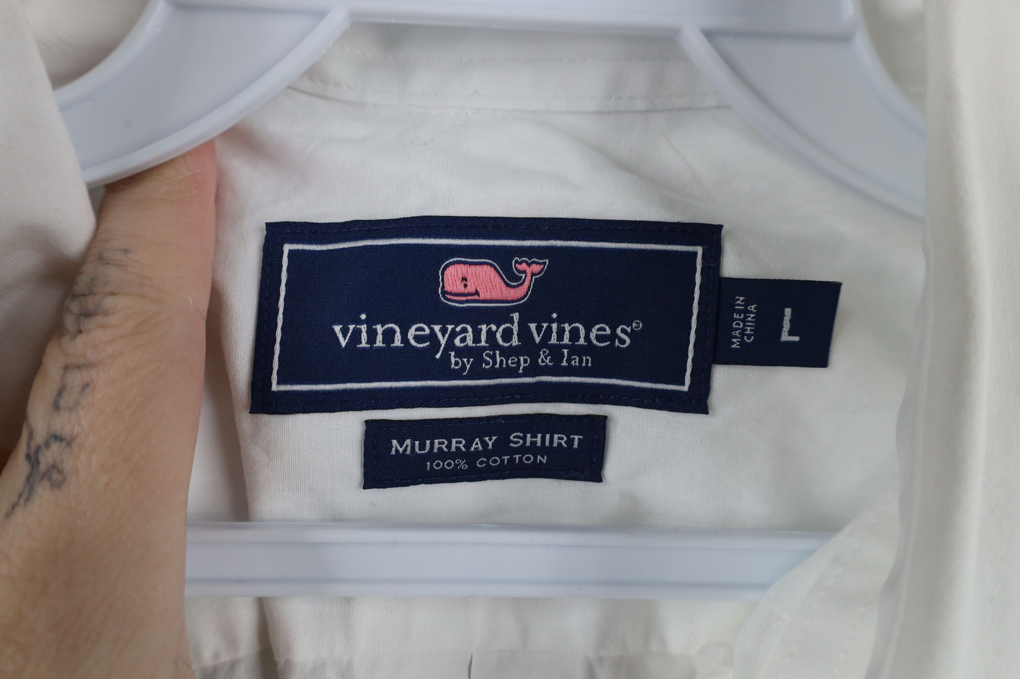 Vineyard Vines × Vintage Vineyard Vines Collared Button Down Shirt White Cotton Size US L / EU 52-54 / 3 - 7 Thumbnail
