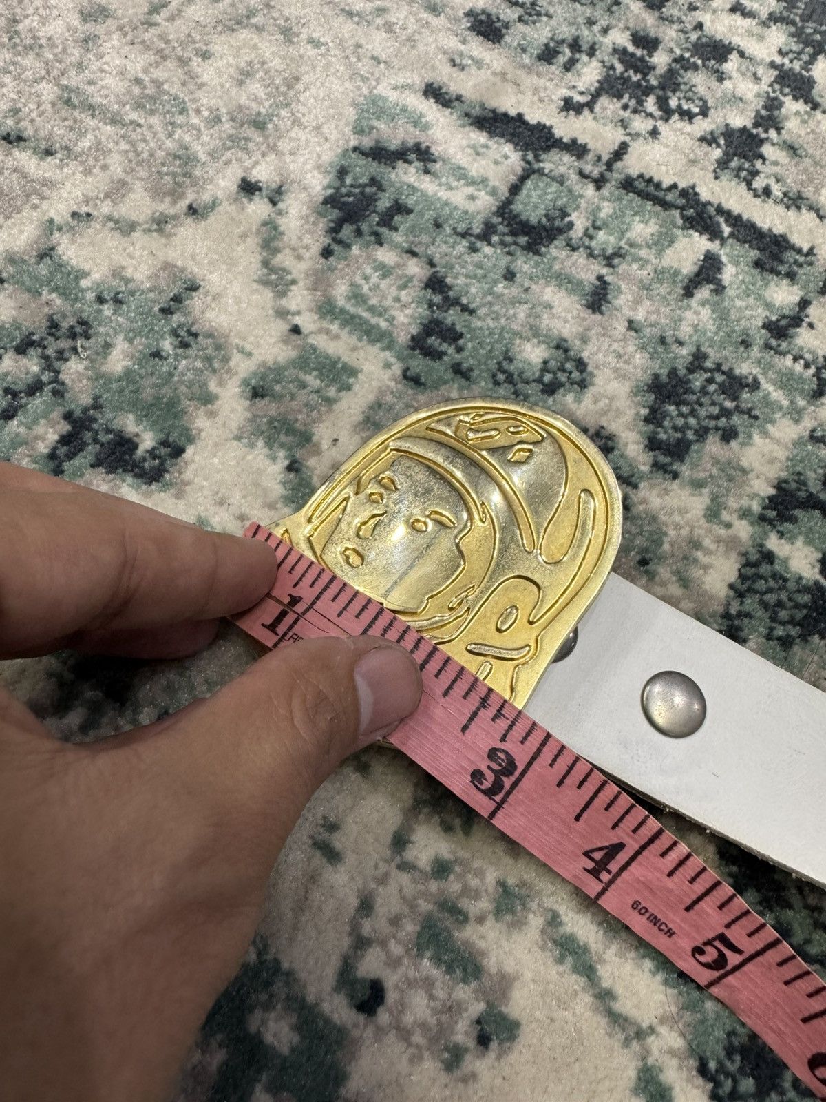 Billionaire Boys Club BBC ASTRO HELMET GOLD COLOR BUCKLE BELT 35-40" Size 38 - 5 Thumbnail