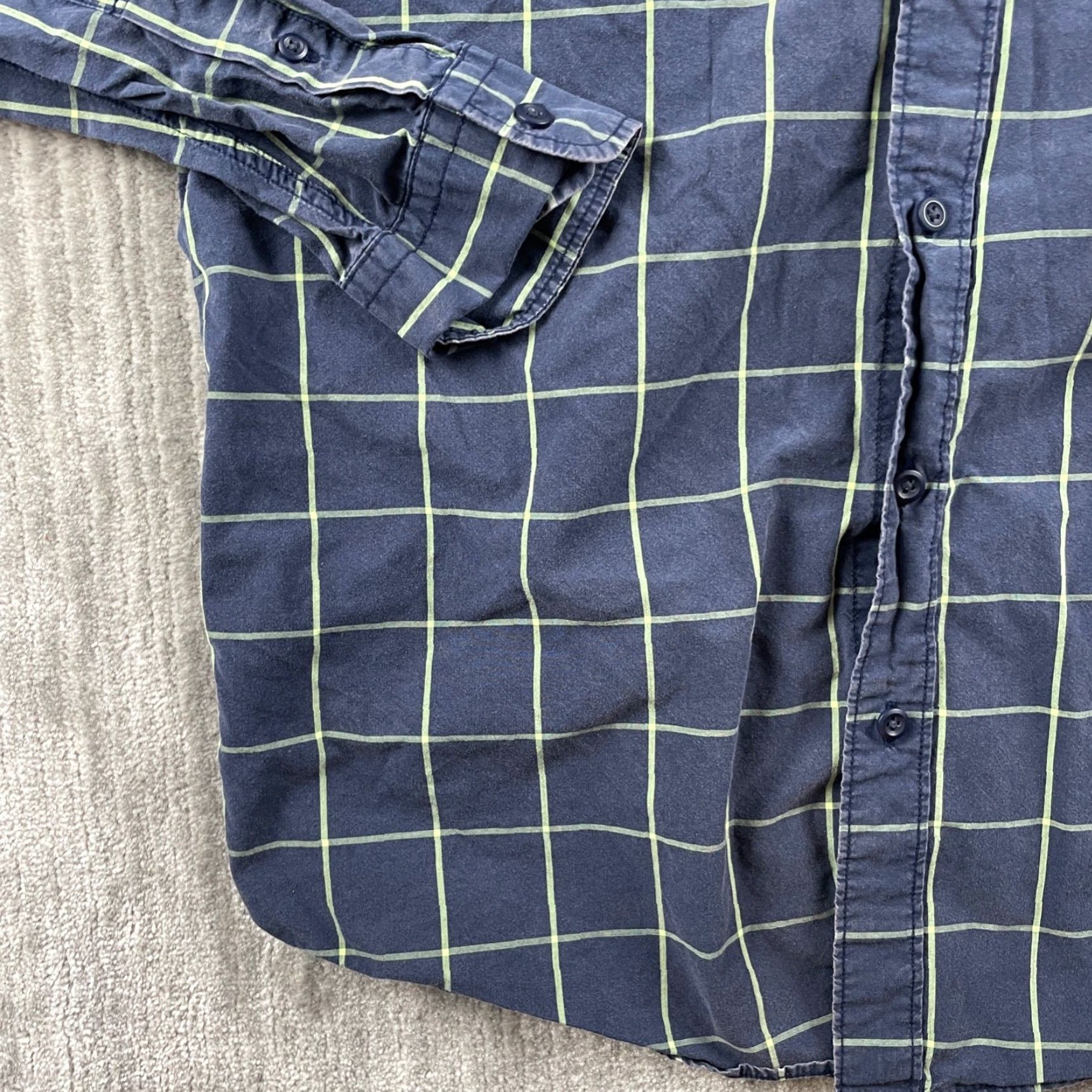 American Eagle Outfitters American Eagle Shirt Adult Large Blue Check Button Up Long Sleeve Mens Size US L / EU 52-54 / 3 - 5 Thumbnail