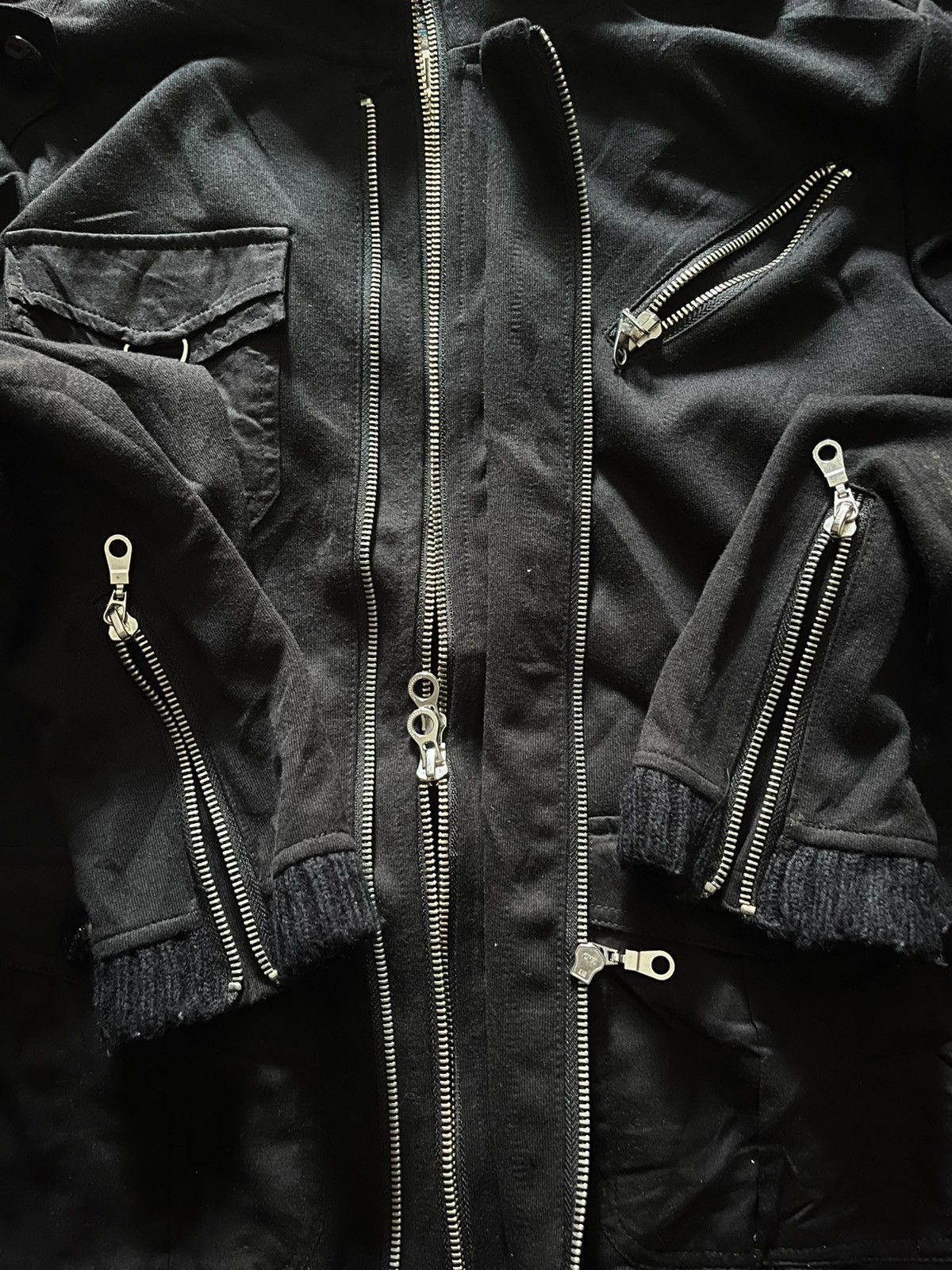 Le Grande Bleu (L.G.B.) Ceronias three layers multi zipper punk hoodie Size US M / EU 48-50 / 2 - 7 Thumbnail