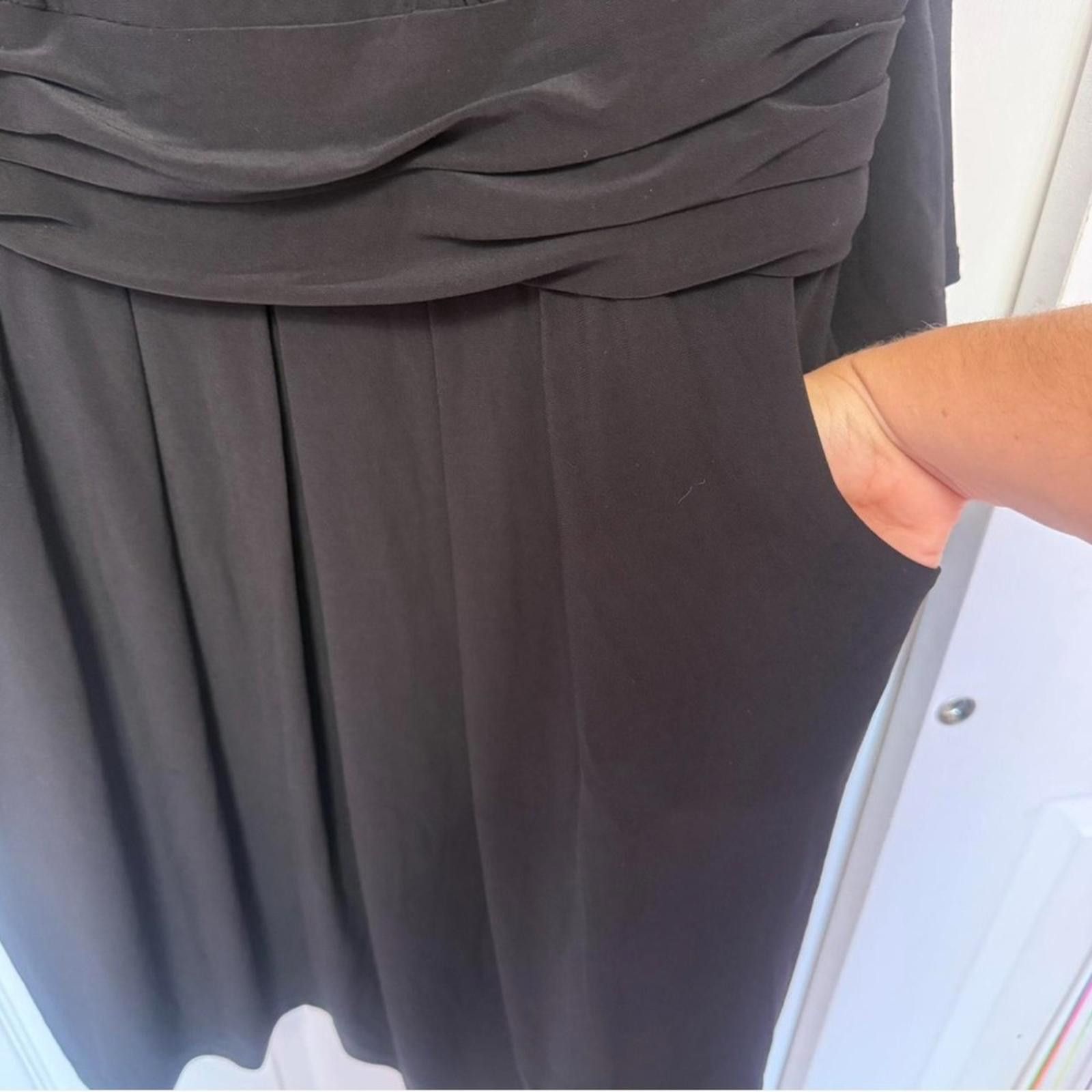 Other Eliza J Long Sleeve Black Dress Flared Sleeves 18W Women's Size XXL / US 16-18 / IT 52-54 - 5 Thumbnail
