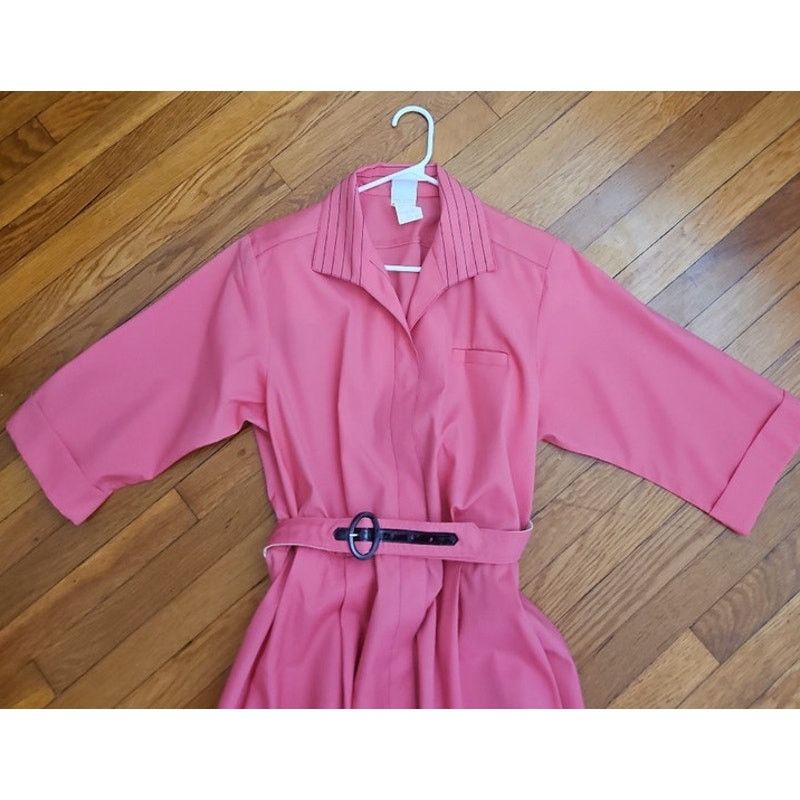 Vintage Vintage Willi Barbie Pink Midi Dress 14 Med Large Rockabilly Size L / US 10 / IT 46 - 6 Thumbnail