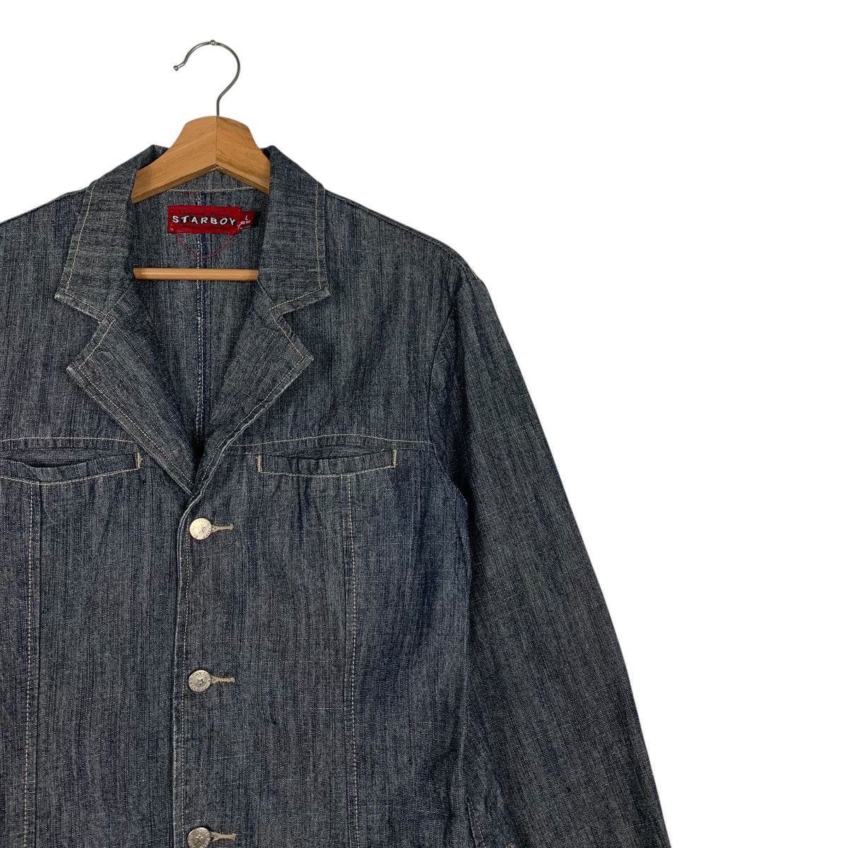 Japanese Brand STARBOY Denim Casual Jacket #1508-C68 Size US L / EU 52-54 / 3 - 5 Thumbnail