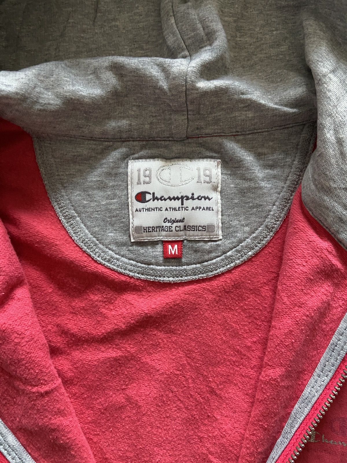 Champion Champion Zip Hoodie Pink 2000s Vintage Size M / US 6-8 / IT 42-44 - 4 Thumbnail