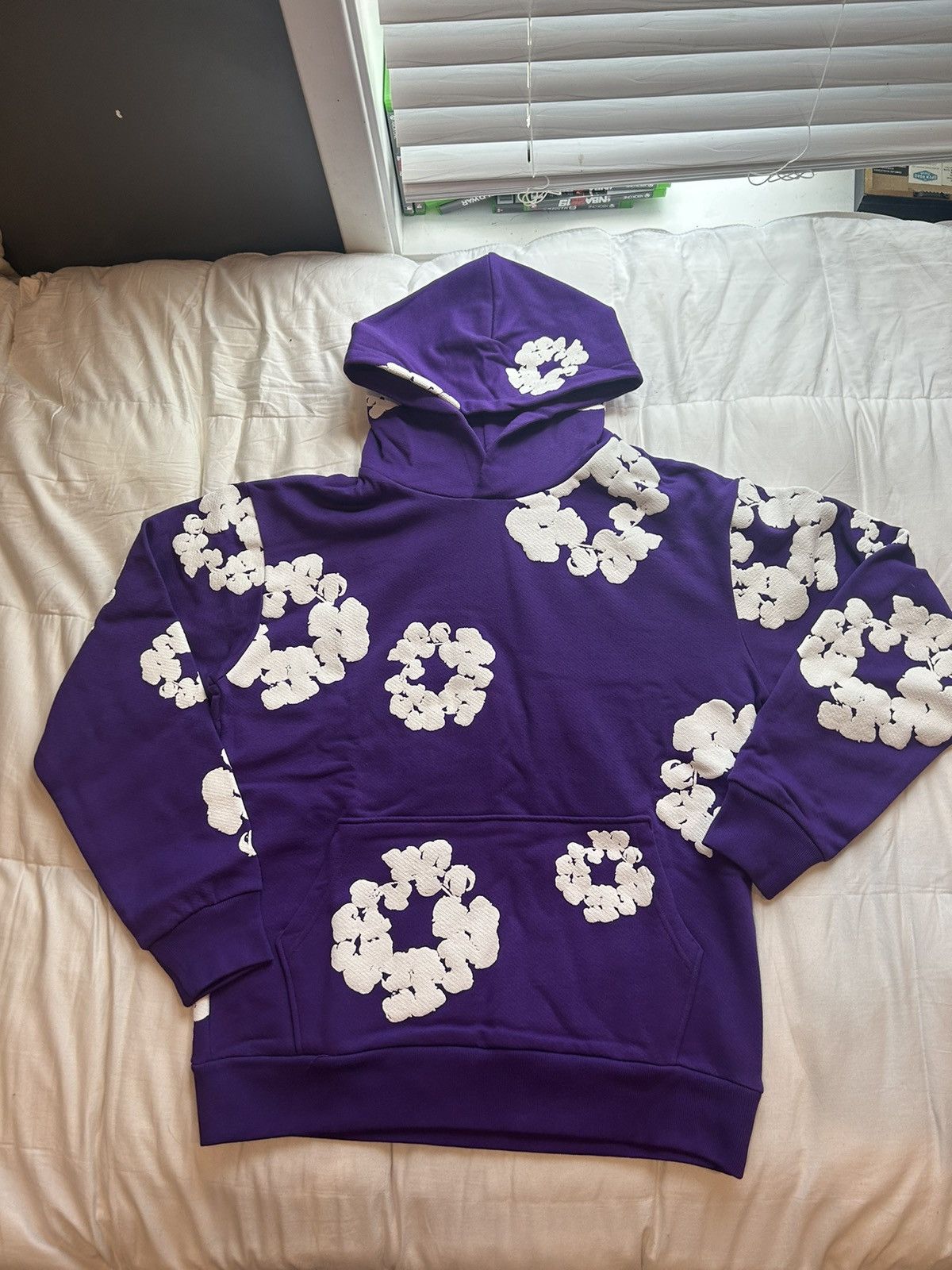 DENIM TEARS Denim Tears The Cotton Wreath Purple Hoodie | Grailed