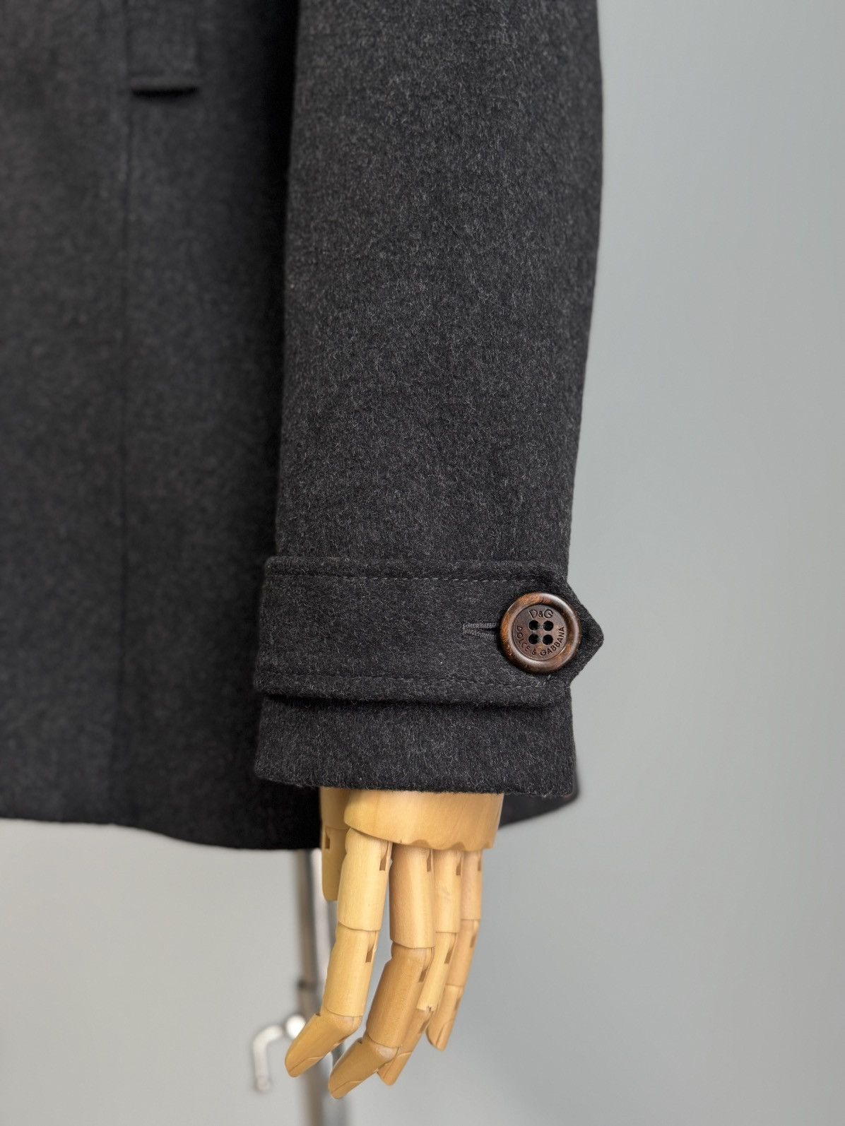 Dolce & Gabbana Dolce & Gabbana D&G Black Wool Coat Real Rabbit Fur Hood Size M / US 6-8 / IT 42-44 - 8 Thumbnail