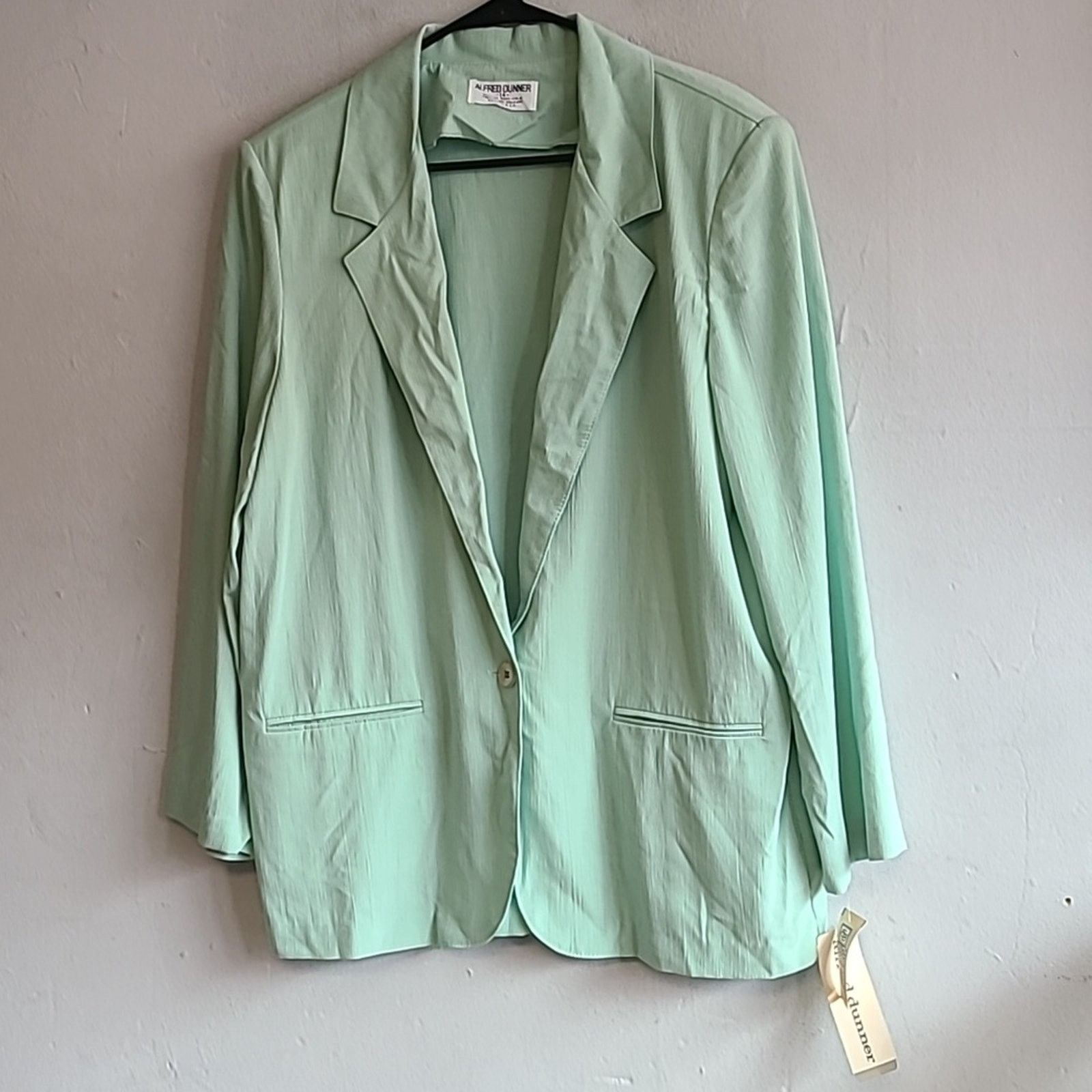 Other NEW women's 14 large seafoam mint green blazer-style jacket Size XL / US 12-14 / IT 48-50 - 8 Thumbnail