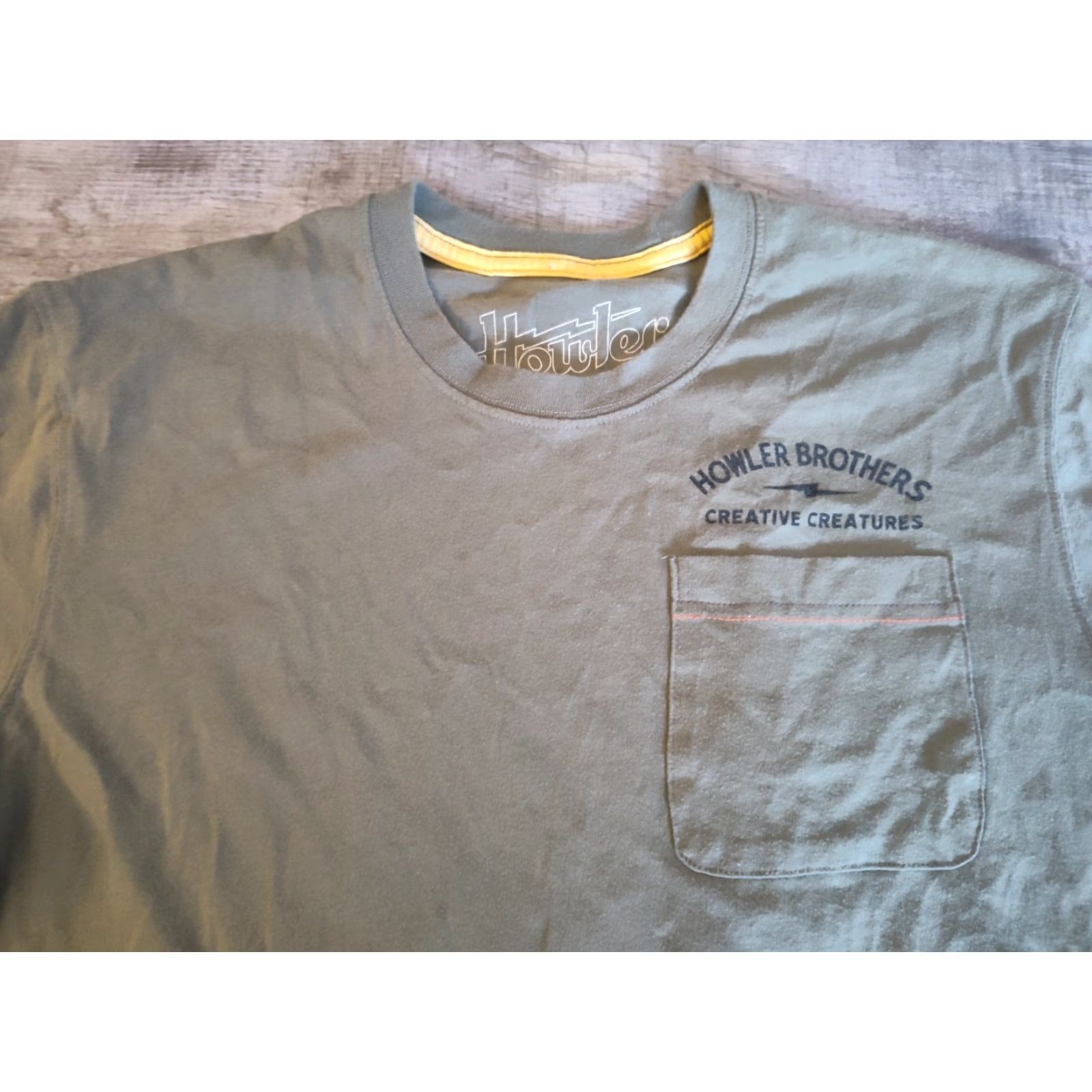 Howler Brothers VINTAGE Howler Brothers Men's Short Sleeve T-Shirt Crew Neck Cotton Blend Green Logo Graphic 2020s Size US M / EU 48-50 / 2 - 4 Thumbnail