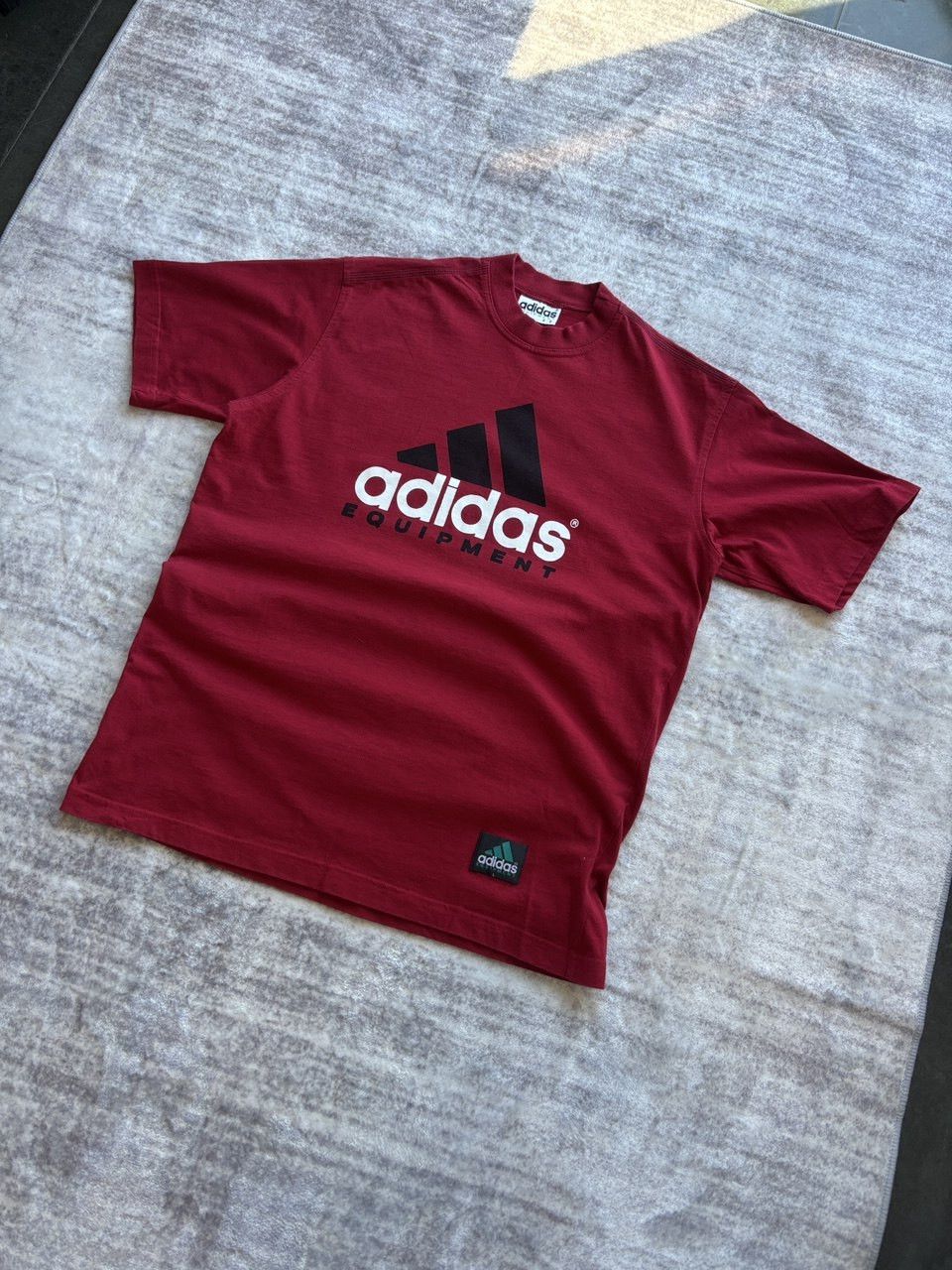 Adidas Vintage Adidas Equipment big logo red shirt mens Size US L / EU 52-54 / 3 - 3 Thumbnail