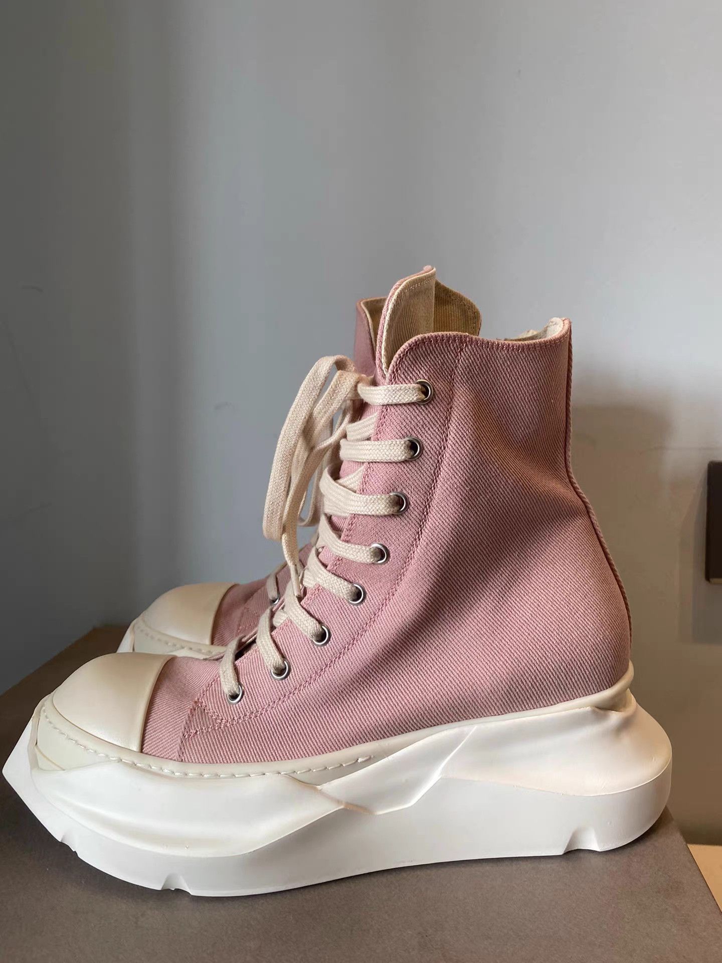 Rick Owens Rick Owens Pink Tractor Sole Sneakers Size US 7 / EU 40 - 1 Thumbnail