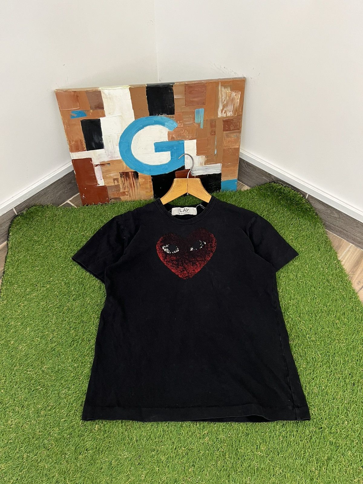Comme des Garcons PLAY CDG Comme des Garcons Play Distressed T shirt Black Hearts Size M / US 6-8 / IT 42-44 - 1 Thumbnail