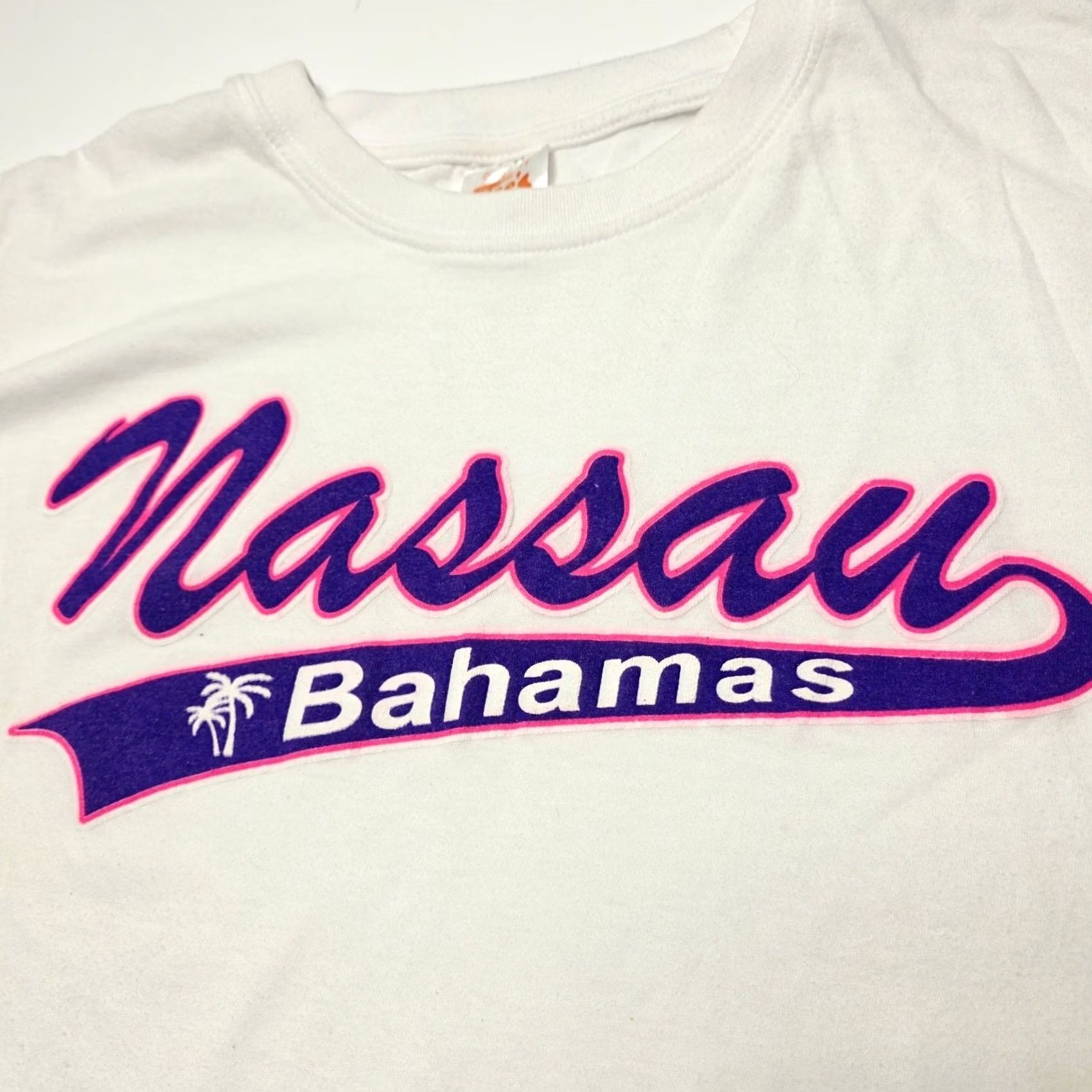 Spell VINTAGE Nassau Bahamas T Shirt Mens 2XL White Blue Graphic Print Dorsett Size US XXL / EU 58 / 5 - 2 Thumbnail