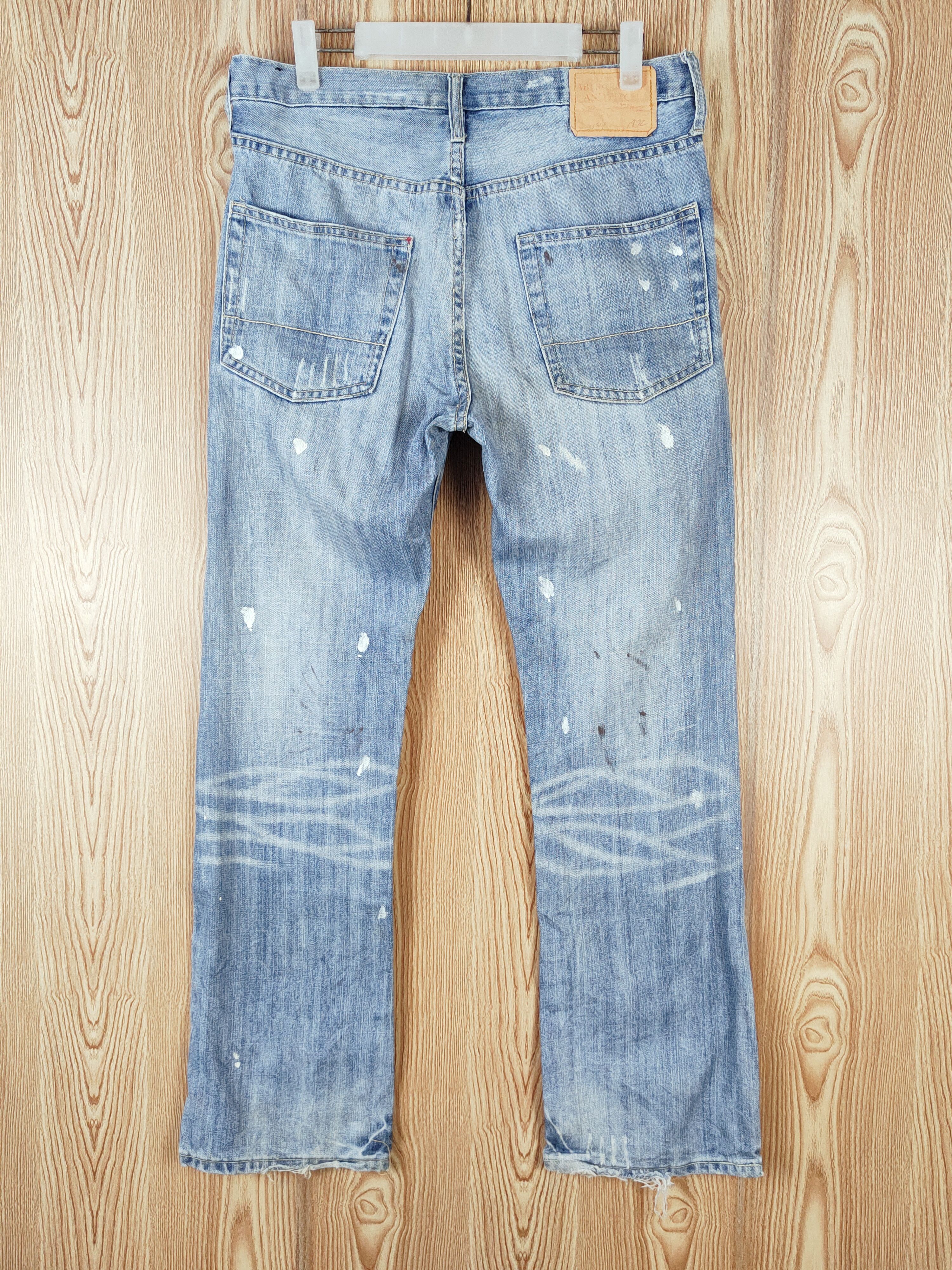 Abercrombie & Fitch × Vintage Vintage Abercrombie&Fitch Blue Distressed Ripped Jeans Size 33" - 8 Thumbnail