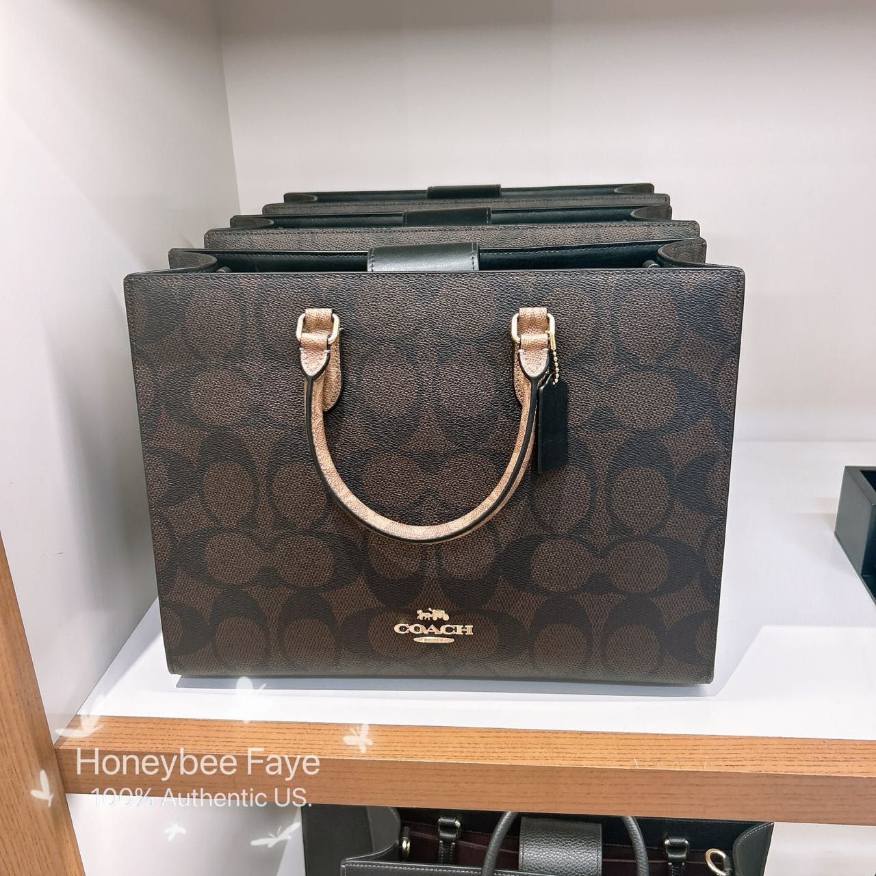 Coach Maggie Tote Bag In Blocked Signature Canvas CY677 Size ONE SIZE - 4 Thumbnail