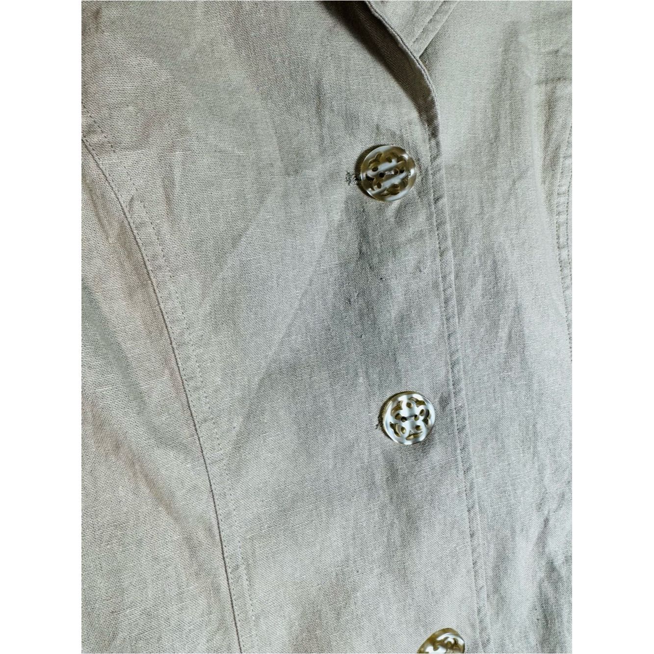 Other Susan Graver Linen Blend 3/4 Sleeve Blazer With Crochet Bac Size L / US 10 / IT 46 - 9 Thumbnail