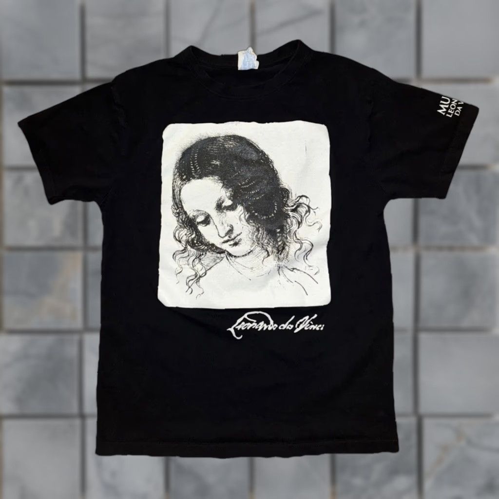 Vintage VINTAGE Leonardo Da Vinci Museum T-Shirt Black XS Art Graphic Tee Mens Size US XS / EU 42 / 0 - 1 Thumbnail