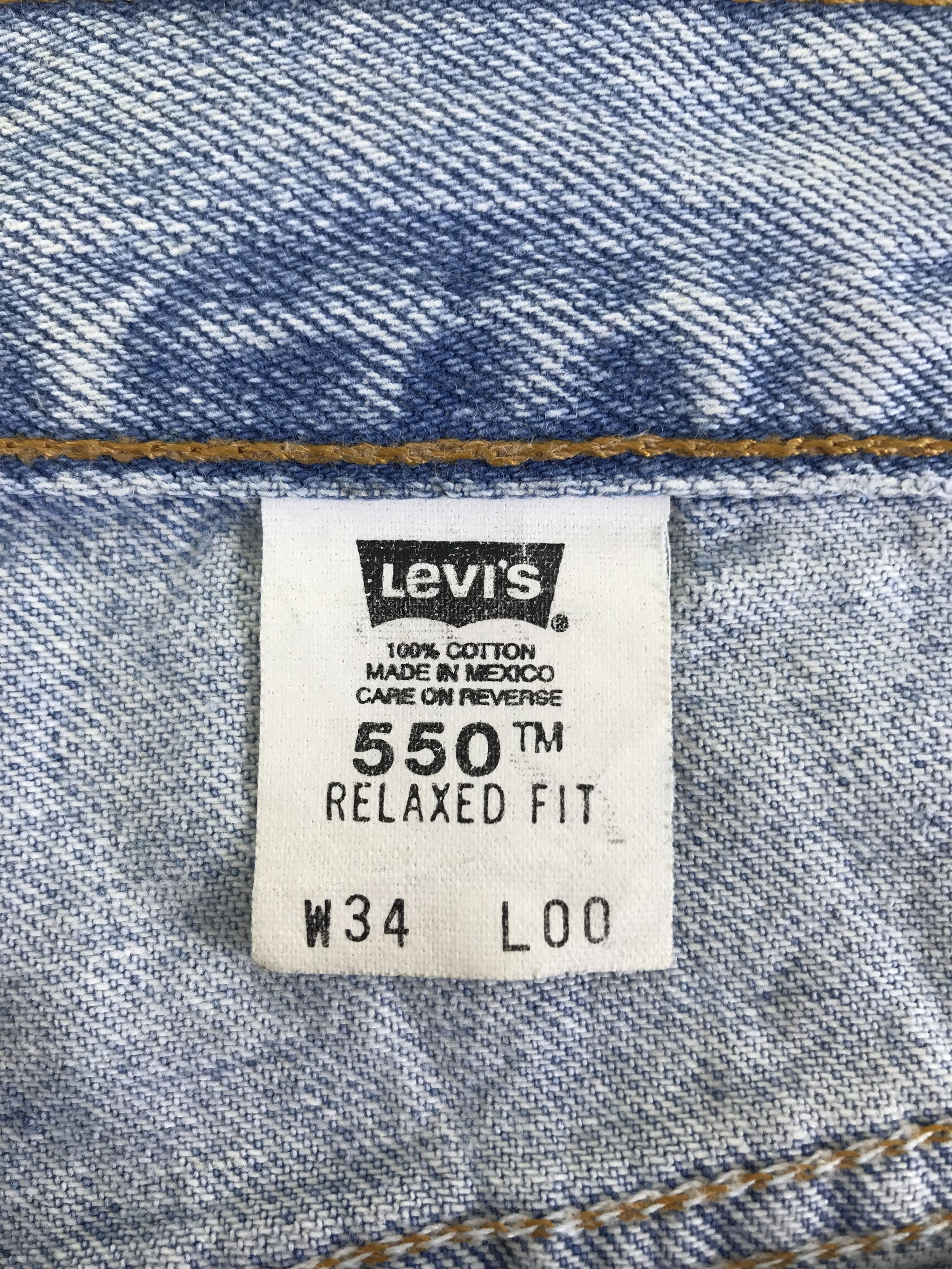 Levi's Vintage Levi's 550 Relaxed Fit Light Wash Short Jeans Size US 34 / EU 50 - 6 Thumbnail