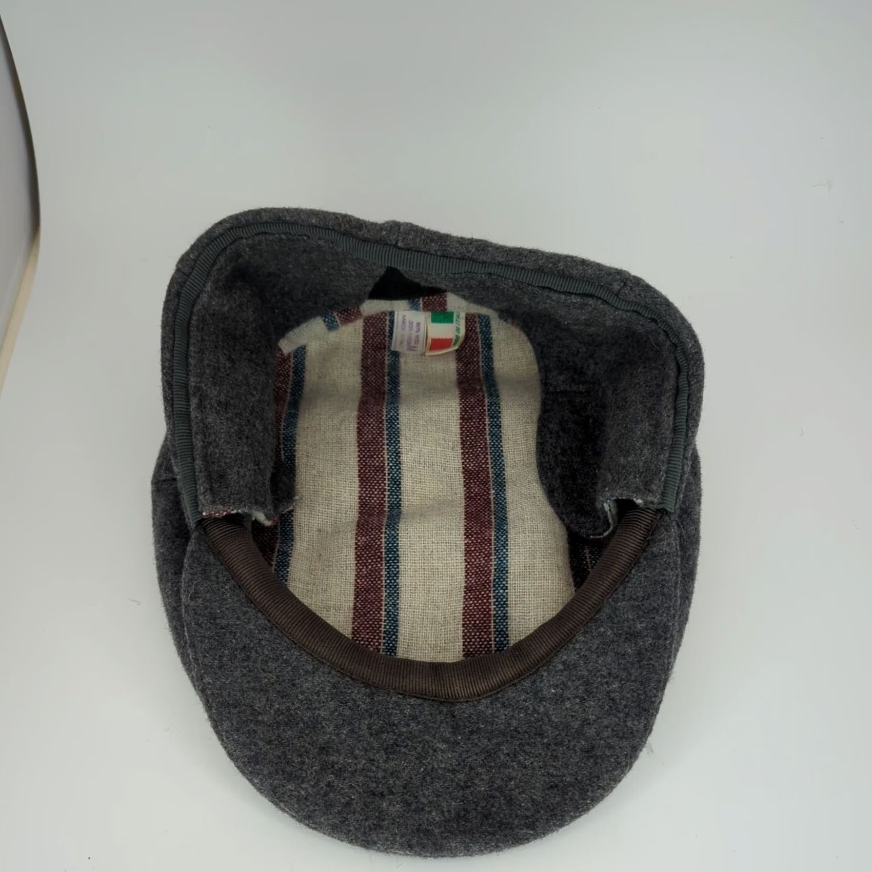 Vintage VINTAGE Newsboy Cap Hat Wool Blend Gray Lined Ear Flaps Made in Italy M Men 90s Cap Size ONE SIZE - 6 Thumbnail