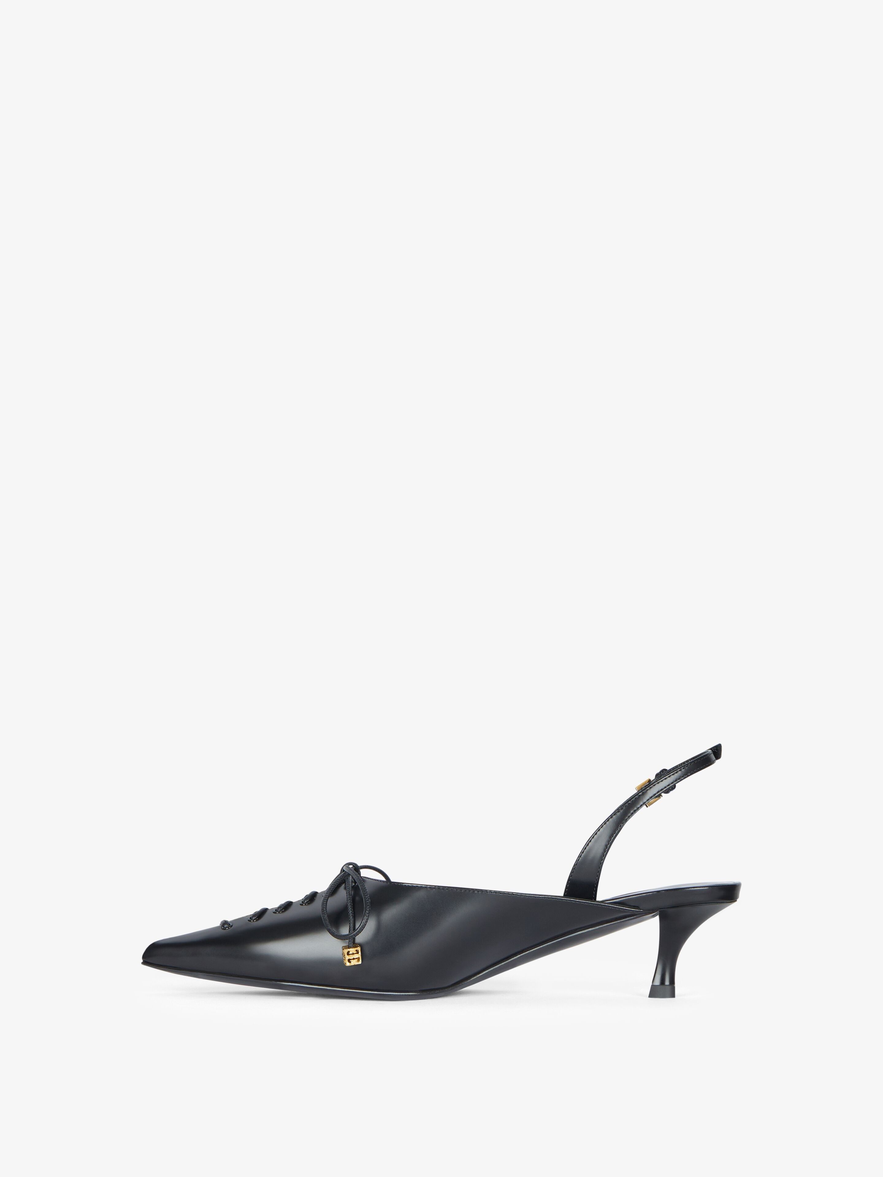 Givenchy o1srvl11e0126 Lace-Up Slingbacks in Black Size US 10 / IT 40 - 3 Thumbnail
