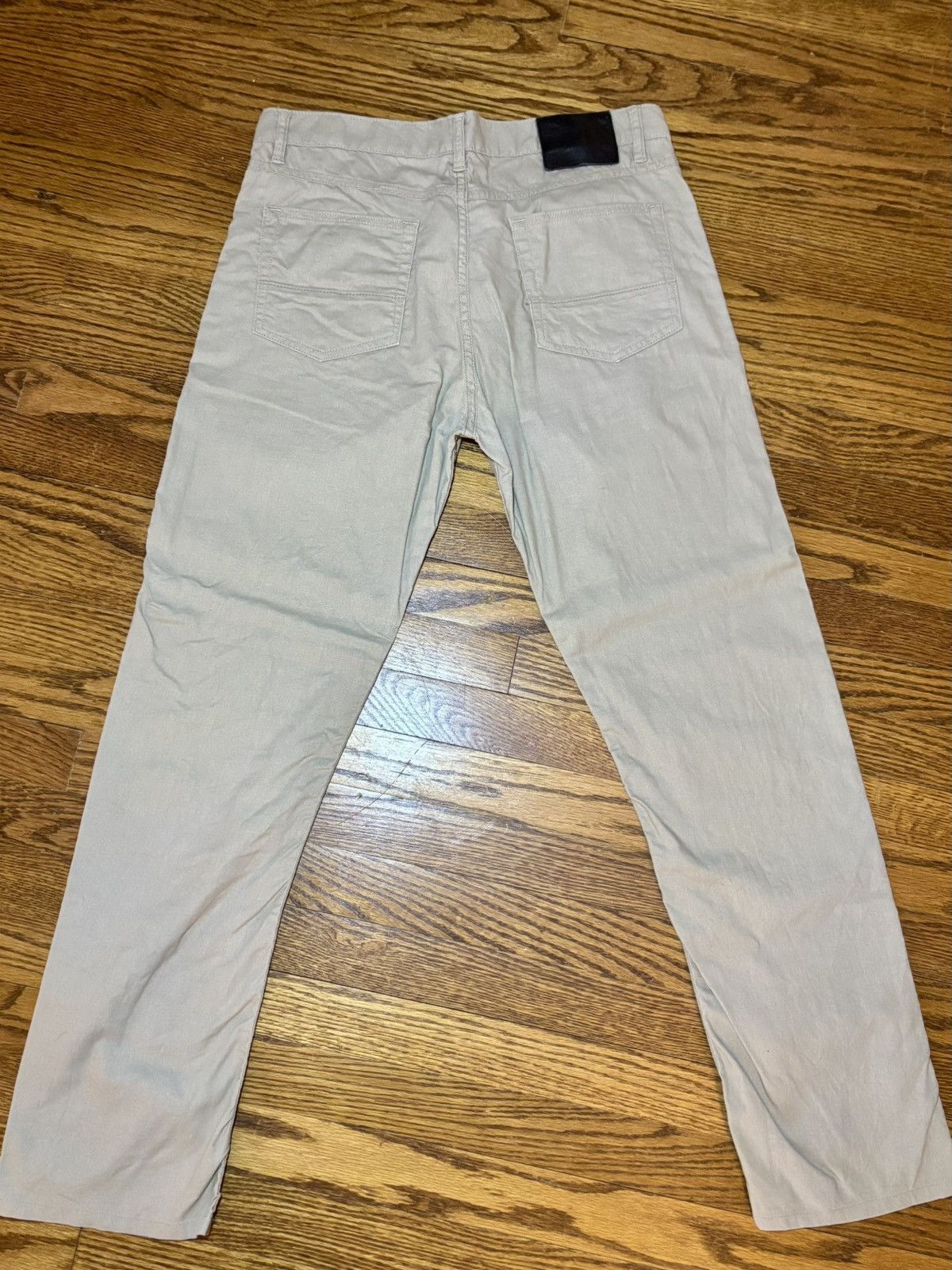Gustin Gustin Linen-Cotton Slim Straight Trouser | Light Khaki | 34 Size US 34 / EU 50 - 3 Thumbnail