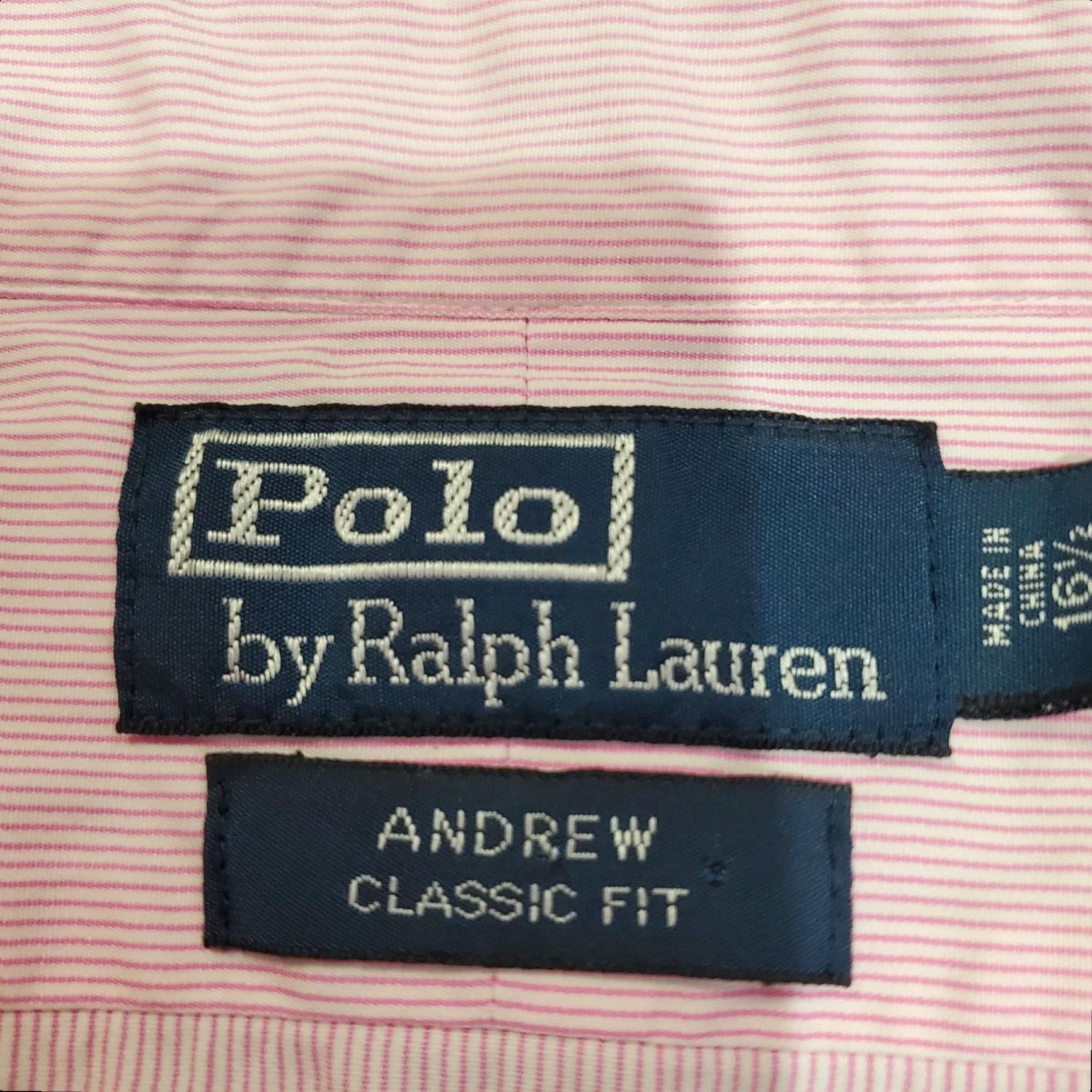 Polo Ralph Lauren Polo Ralph Lauren Shirt Mens 16.5 35/36 Pink White Stripe Andrew Classic Fit Shirt Men 16.5 Neck Long Sleeve Striped Dress Shirt Size US XL / EU 56 / 4 - 3 Thumbnail