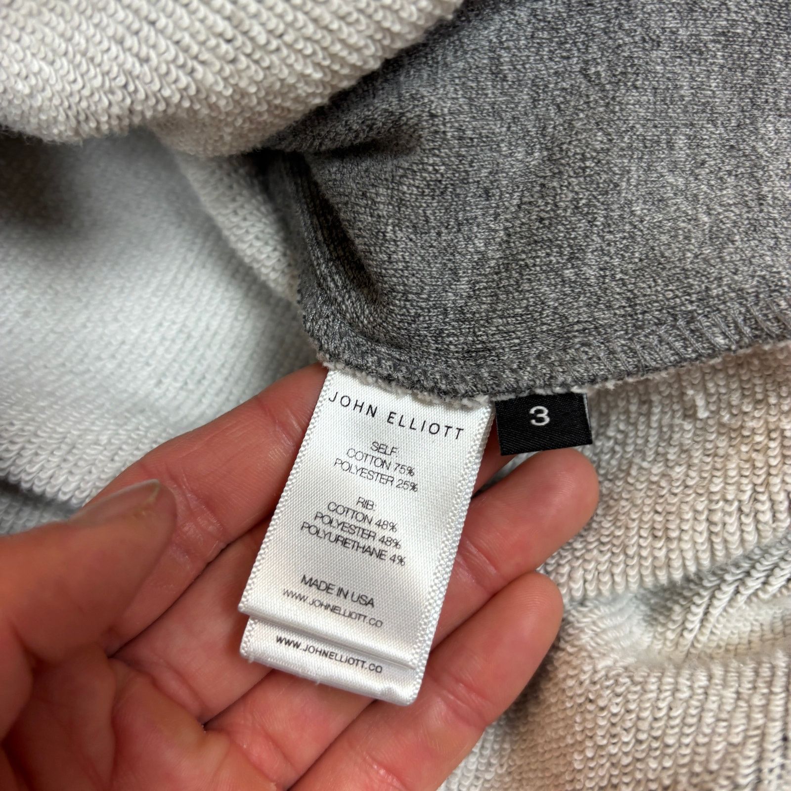 John Elliott John Elliott Gray Hoodie Sweatshirt Men's 3 / L Minimalist Size US L / EU 52-54 / 3 - 7 Thumbnail