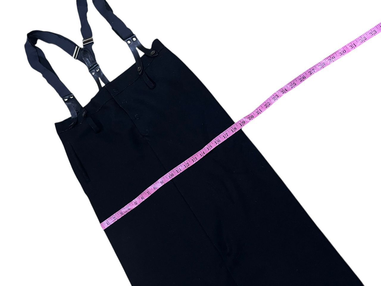Yohji Yamamoto YOHJI YAMAMOTO WOOL SUSPENDER SKIRT Size 32" / US 10 / IT 46 - 17 Thumbnail