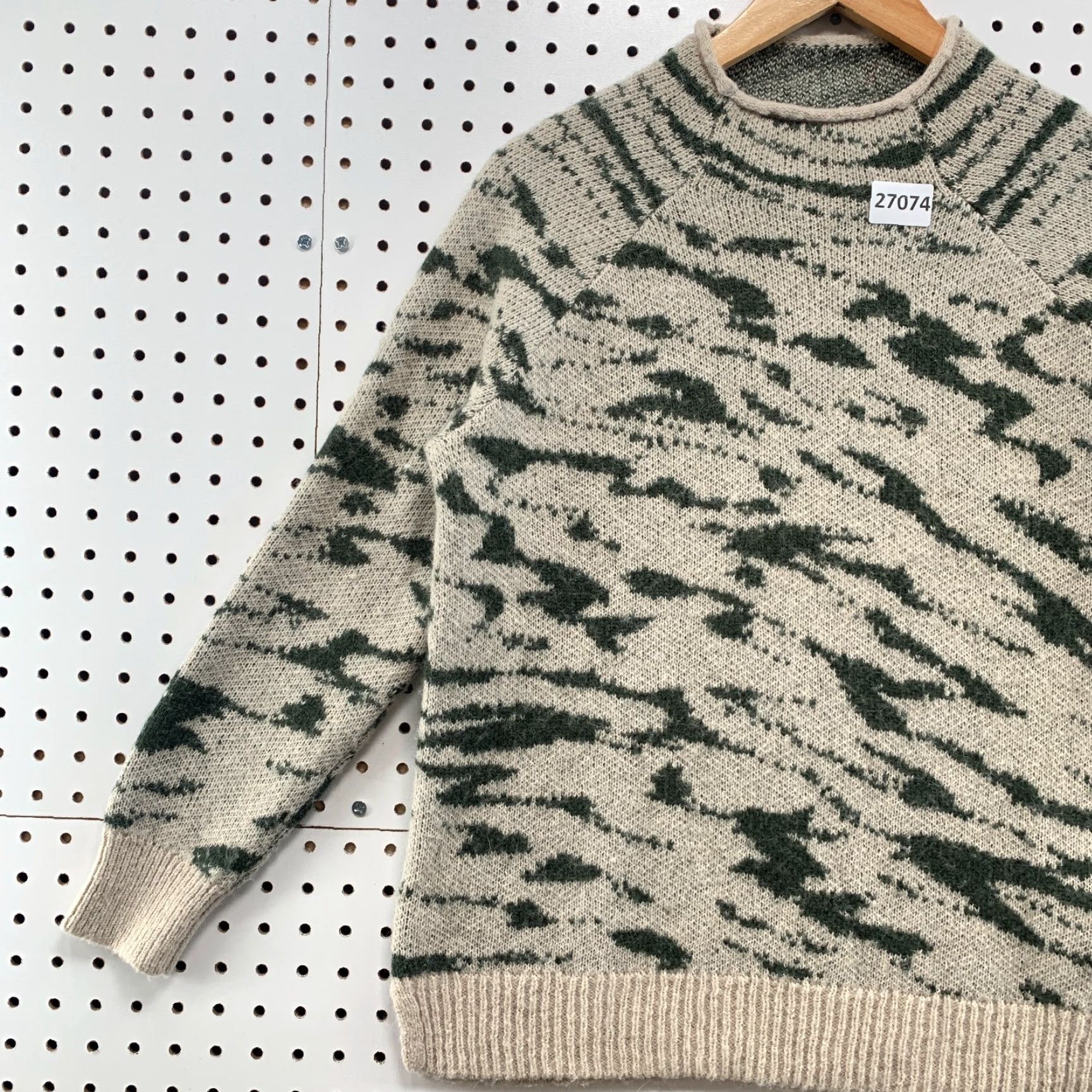 Madewell VINTAGE Madewell Alpca Blend Knit Sweater Beige Green Womens XXS Pullover 20.5x25.5 Size XXS / US 00 / IT 34 - 4 Thumbnail