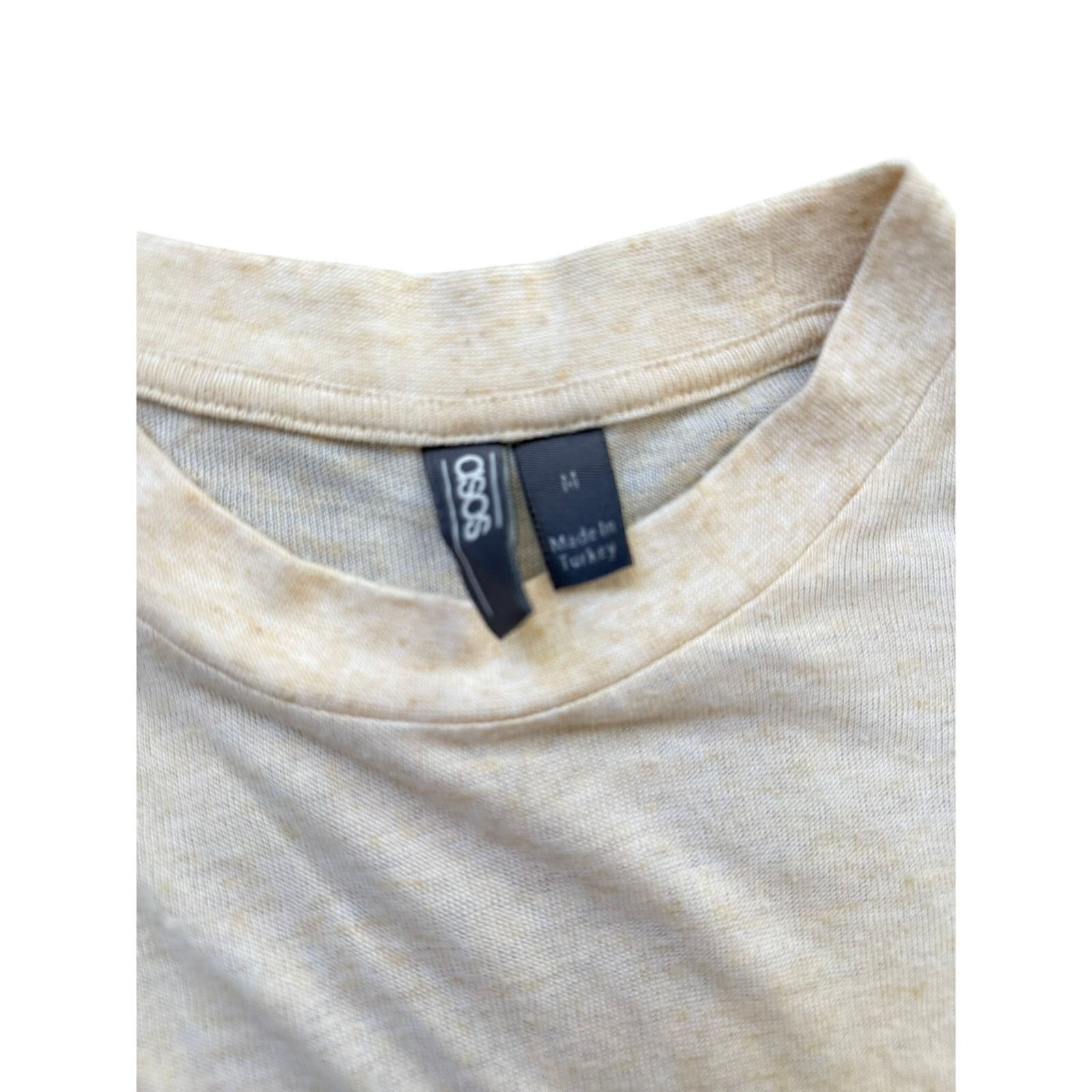Asos ASOS Women’s Fringe Sleeve T-Shirt M - Cream Boho Style Size M / US 6-8 / IT 42-44 - 3 Thumbnail