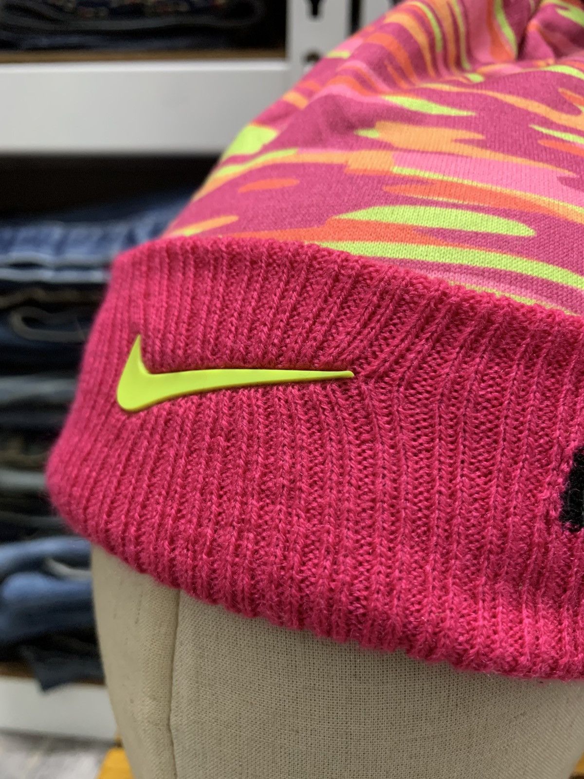 Nike Vintage Y2K Nike Snow Cap Multicolour Beanie Hat Size ONE SIZE - 6 Thumbnail