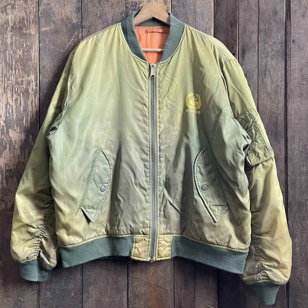 Vintage Vintage Sunfaded Bomber Jacket Size US L / EU 52-54 / 3 - 1 Thumbnail