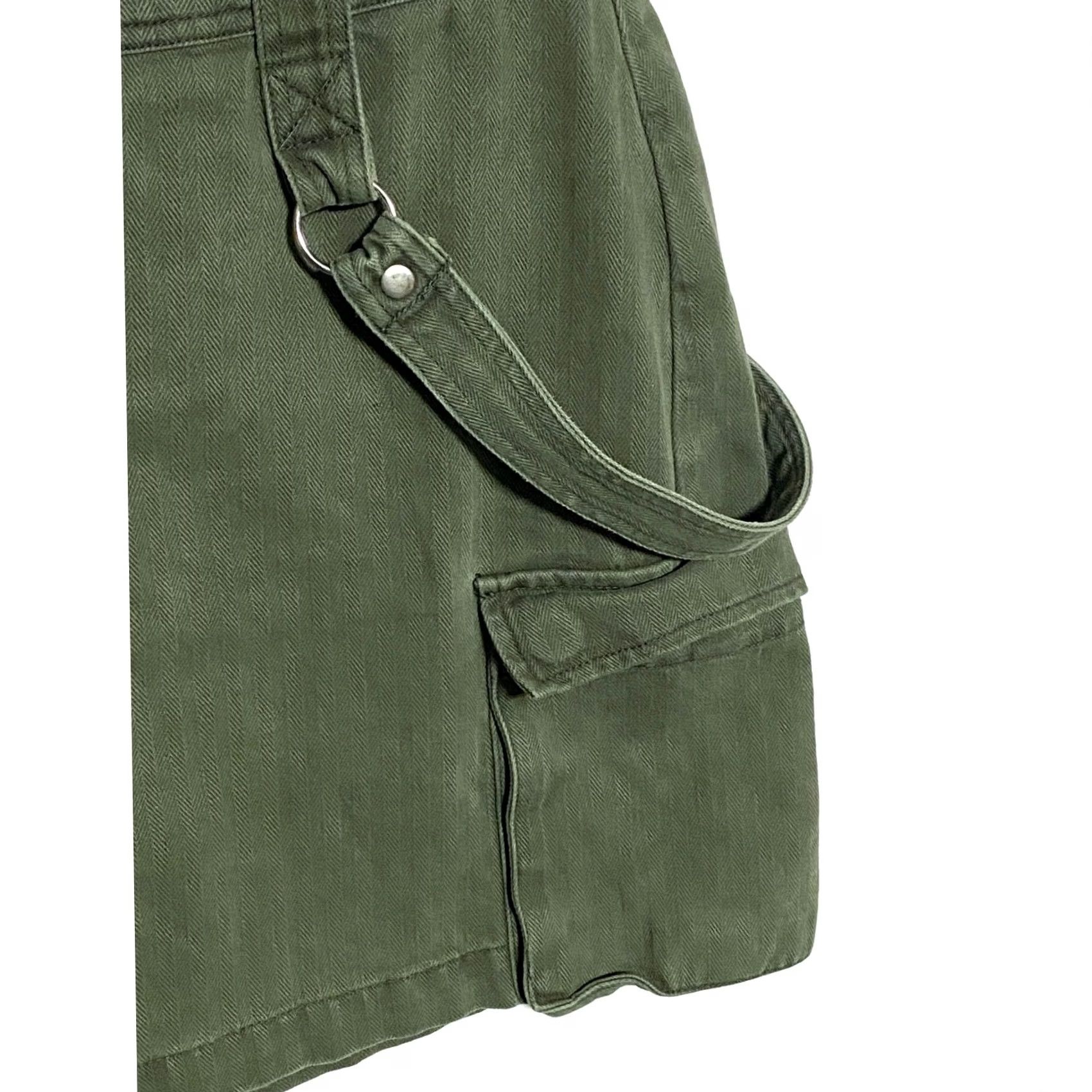 Forever 21 Forever 21 Denim Mini Skirt M Utility Army Green Y2K Grunge Fairy Cargo Pockets City Hip Hop Streetwear Ladies Size 32" / US 10 / IT 46 - 3 Thumbnail