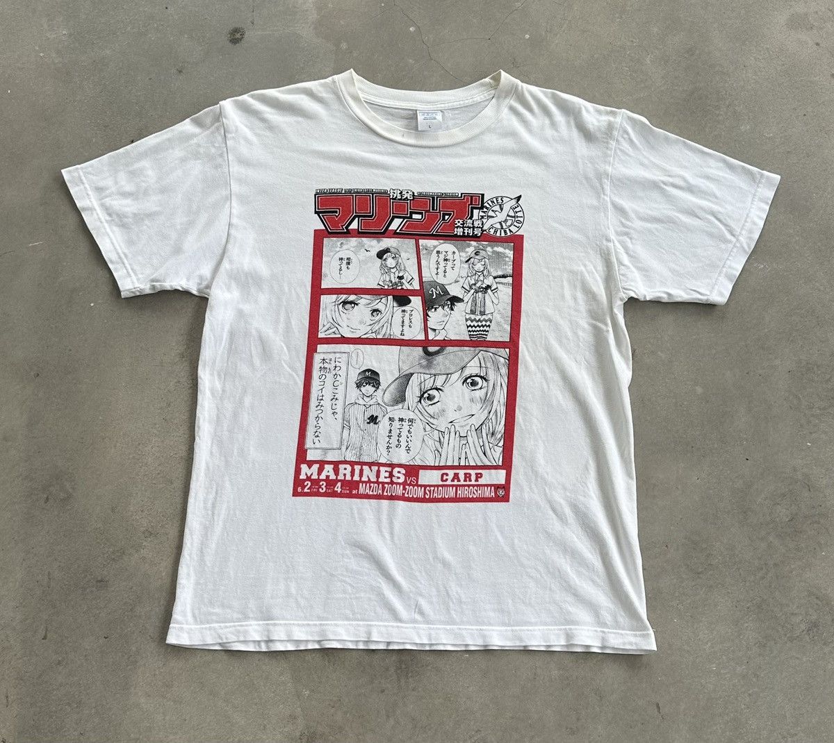 Japanese Brand × Vintage VINTAGE ANIME CARP CHIBA LOTTE MARINES TEE Size US L / EU 52-54 / 3 - 1 Thumbnail