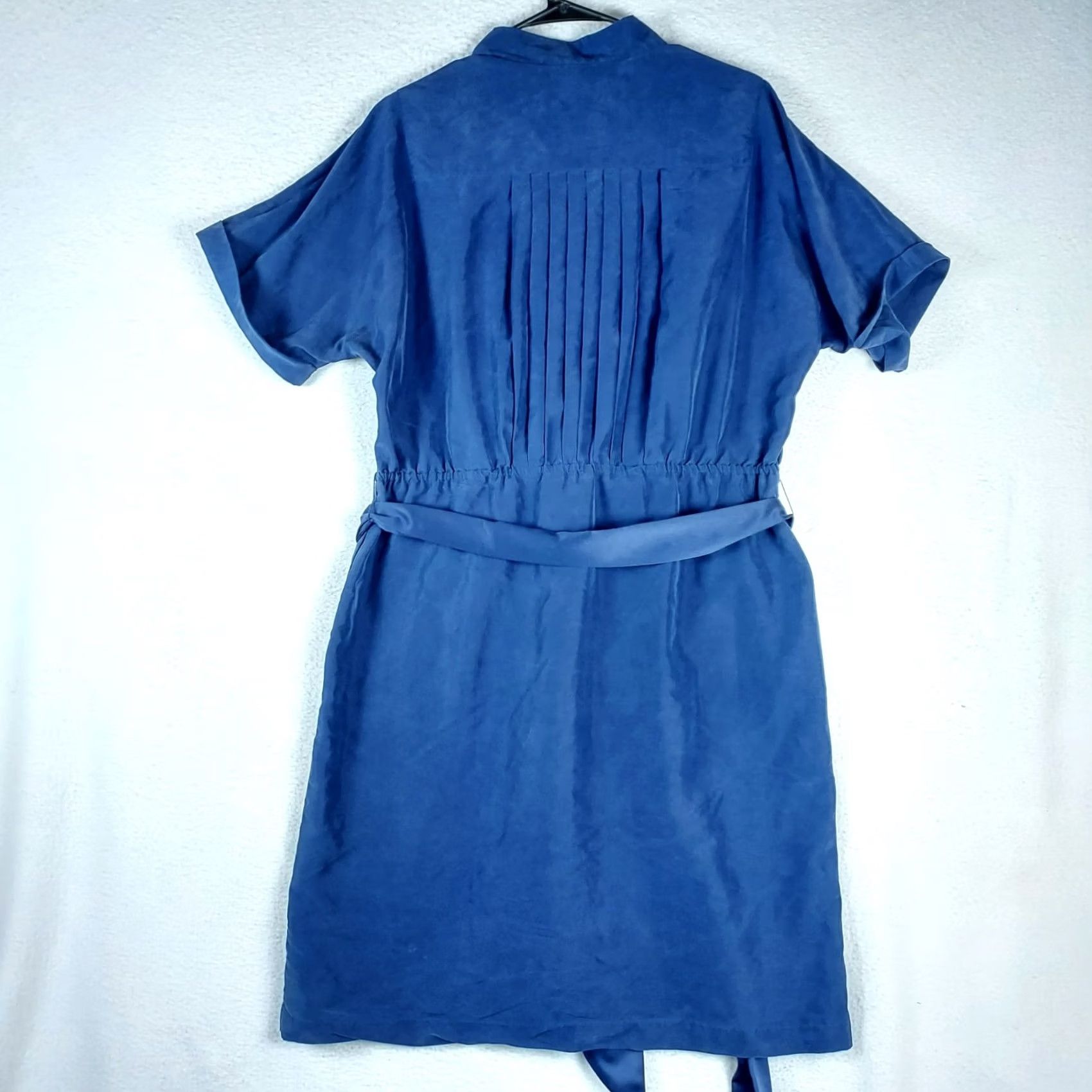 Loft LOFT Ann Taylor Womens Shirt Dress Size 14 Belted Wrap Blue Size XL / US 12-14 / IT 48-50 - 2 Thumbnail