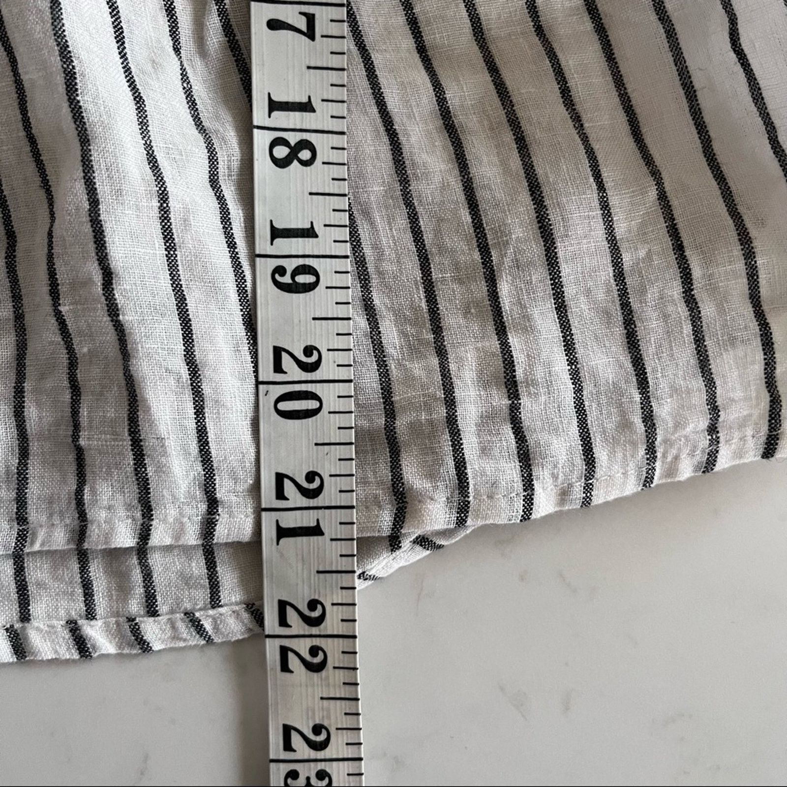 Zara Zara Embroidered Linen Pompom Peplum Top Striped Boho Size S / US 4 / IT 40 - 9 Thumbnail