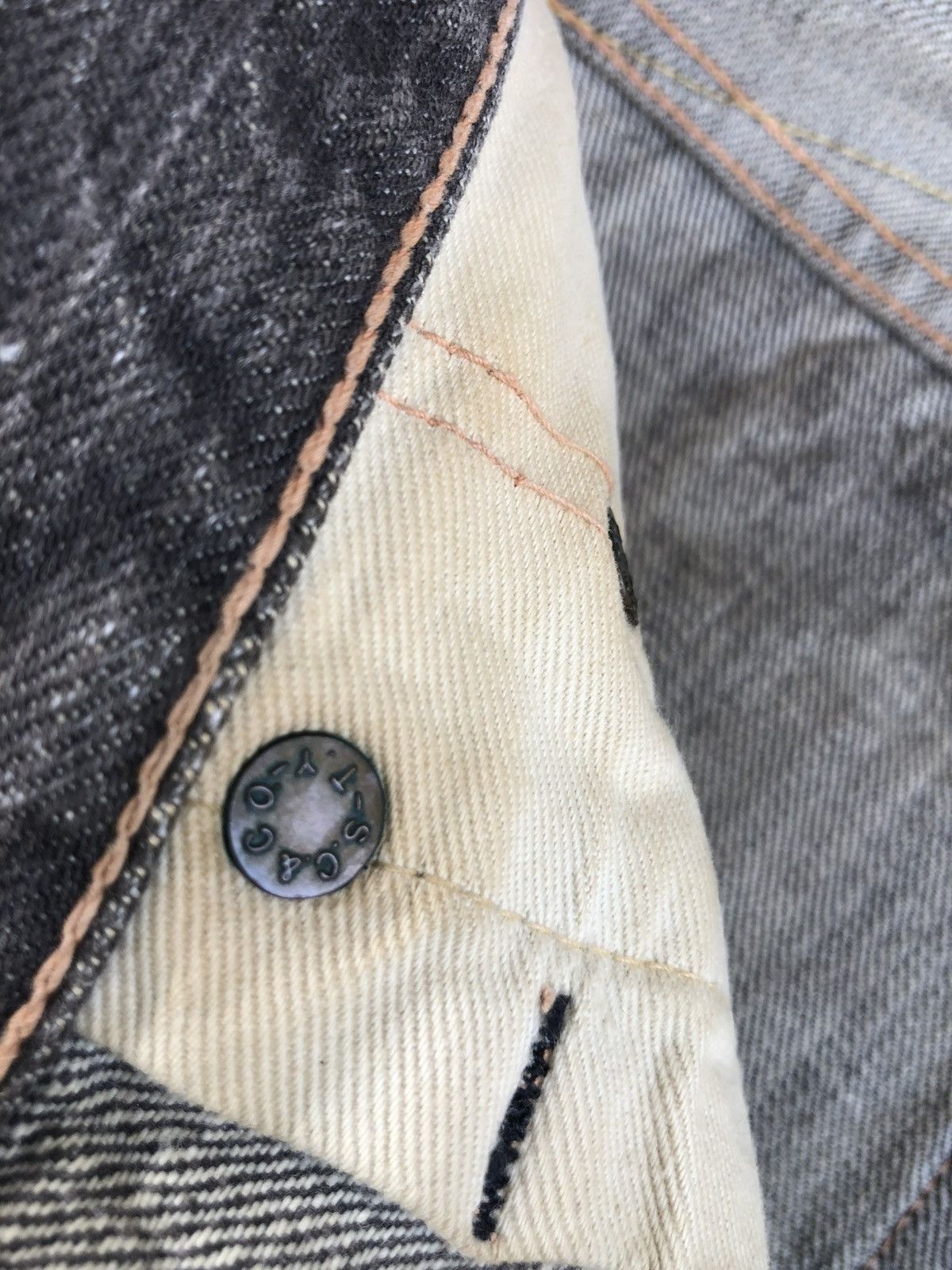 Sugar Cane Vintage Sugarcane Selvedge Denim Distressed Denim Size US 33 - 21 Thumbnail