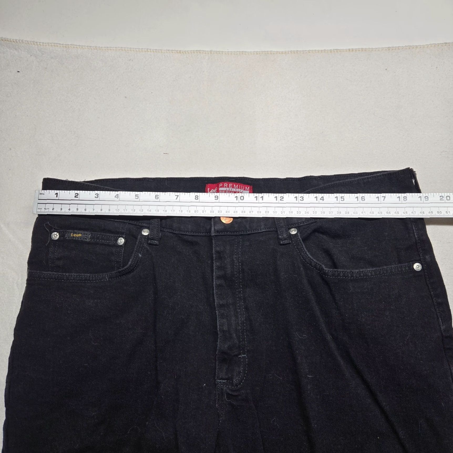 Lee LEE Jeans Black 38x30 Regular Fit Straight Denim Pants Mens Adult XS? Size US 38 / EU 54 - 4 Thumbnail
