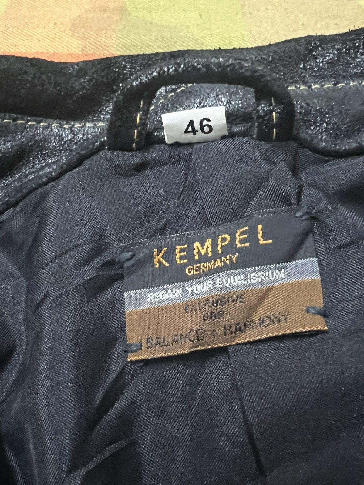 Vintage KEMPEL 🇩🇪 Button up leather jacket saiz 46 Size US XL / EU 56 / 4 - 5 Thumbnail