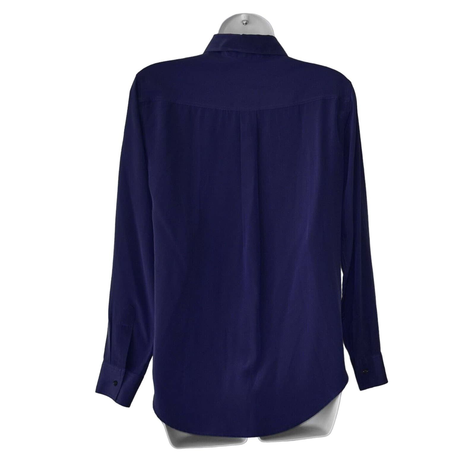 Sandro SANDRO PARIS Silk ButtonUp Long Sleeve Dress Shirt Sz 1 US 4 Size S / US 4 / IT 40 - 3 Thumbnail