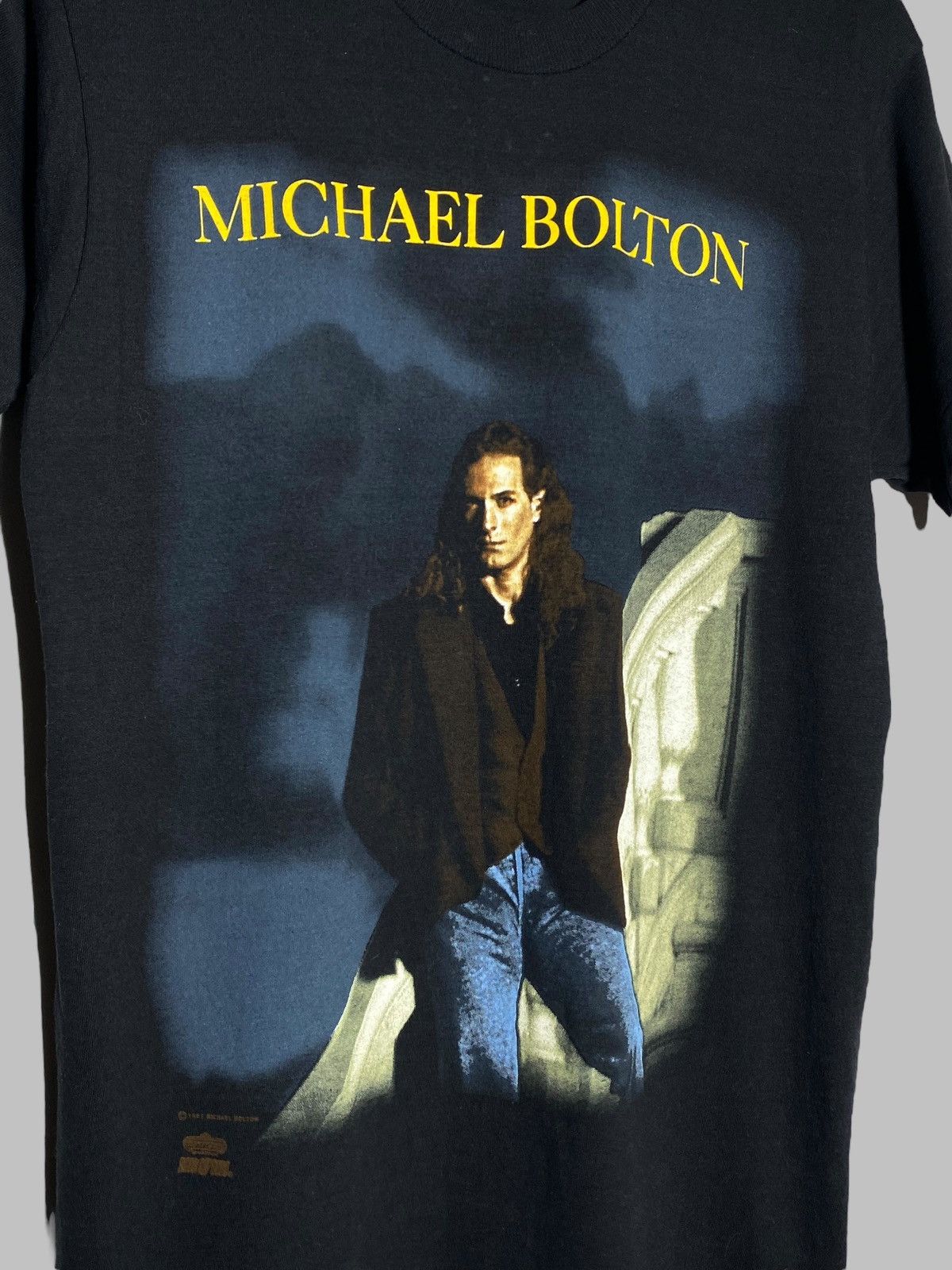 Band Tees 🔥 90S MICHAEL BOLTON TOUR TEE SCREEN STARS SINGLE STITCH Size US L / EU 52-54 / 3 - 3 Thumbnail