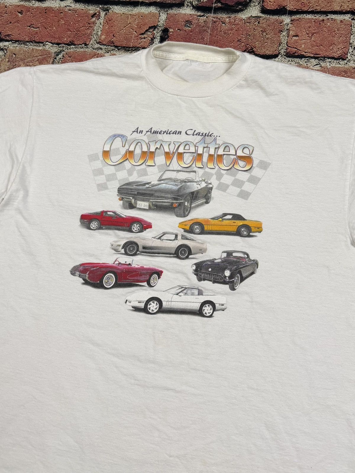 Chevrolet Vintage Chevy Corvette T Shirt Y2K American Classic Muscle Size US XL / EU 56 / 4 - 2 Thumbnail