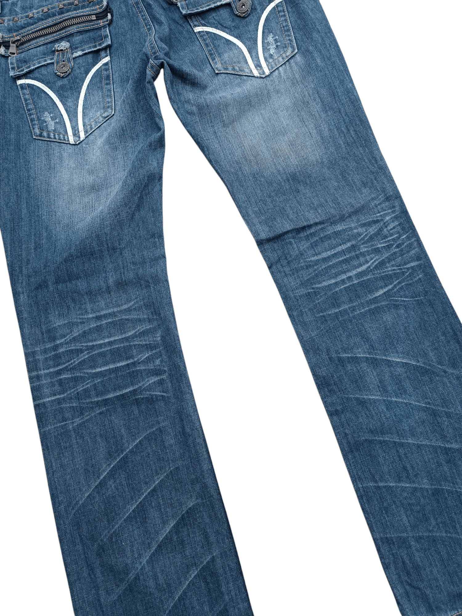 Japanese Brand RARE JAPANESE BRAND FADED CLAWMARK STUD DENIM E261 Size US 36 / EU 52 - 5 Thumbnail