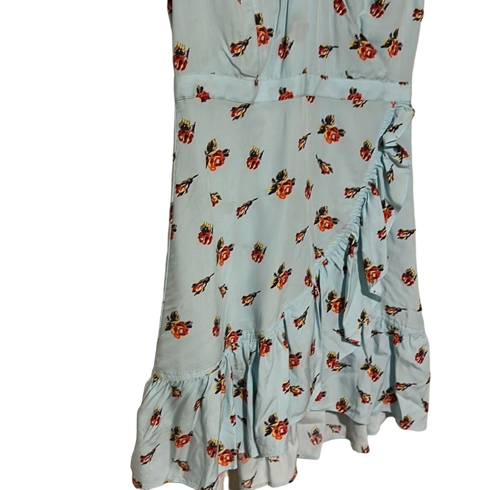J.Crew Blue Floral Print Fit & Flare Dress Size XS / US 0-2 / IT 36-38 - 6 Thumbnail