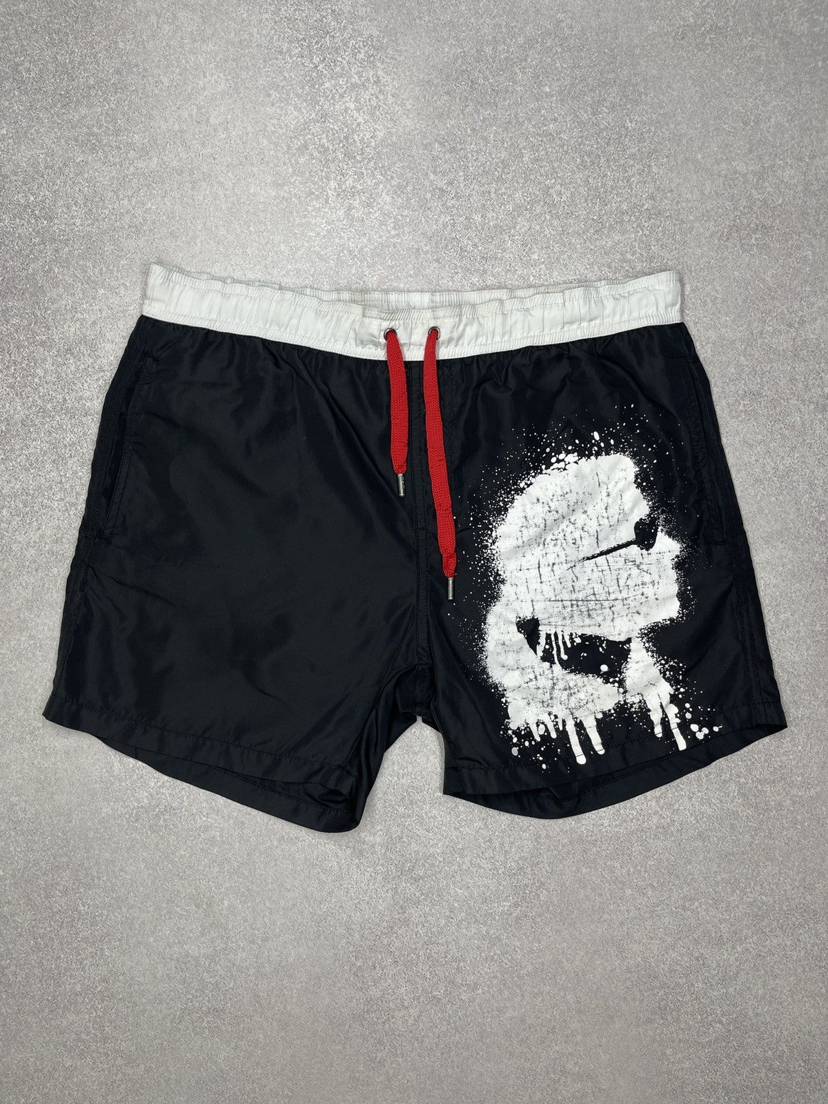 Designer × Karl Lagerfeld Mens Karl Lagerfeld Beachwear Black Shorts Big Logo Size M Size US 32 / EU 48 - 2 Thumbnail