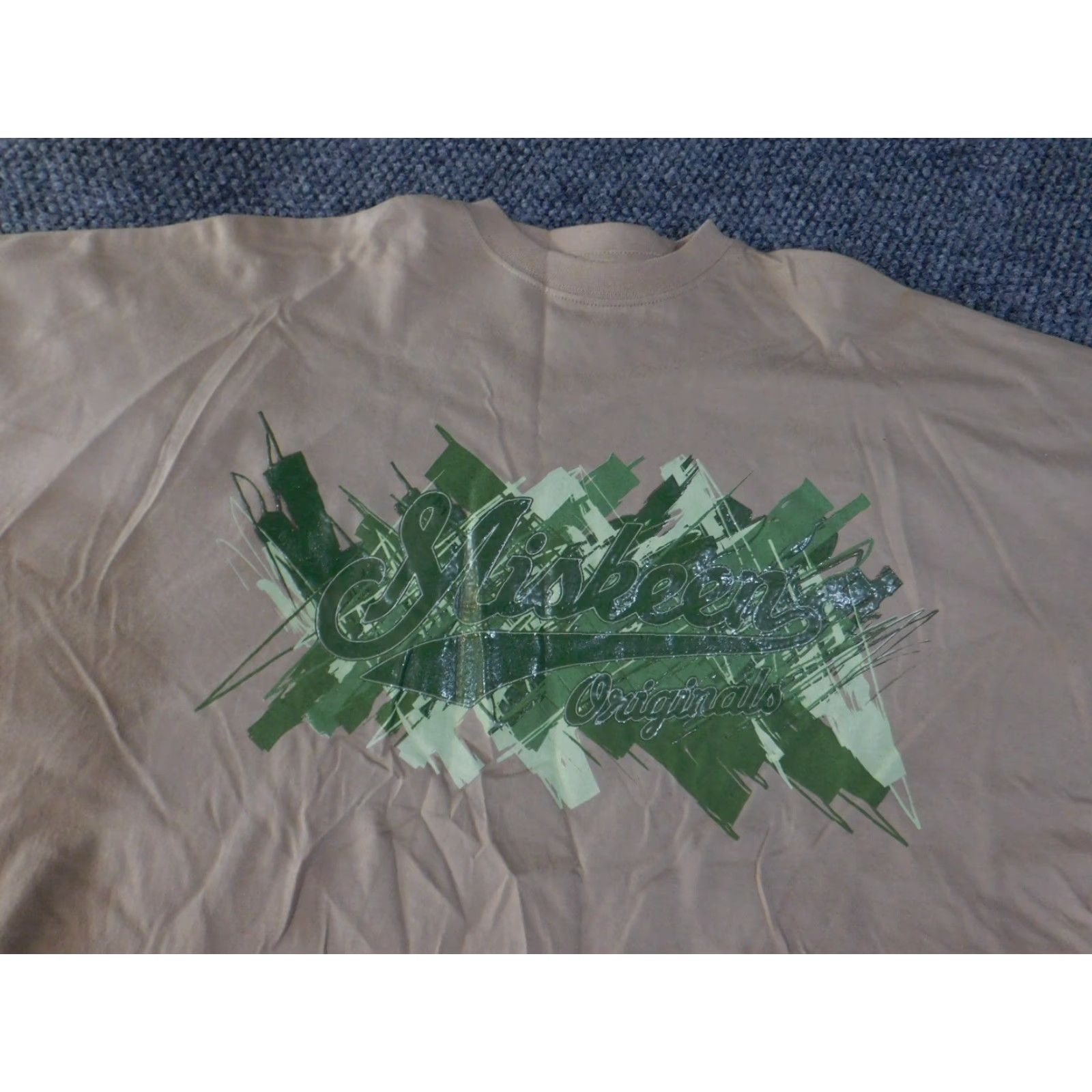 Vintage Miskeen T-Shirt Mens XL Beige Logo Crew Neck Short Sleeve Vintage? (adjusted) Size US XL / EU 56 / 4 - 5 Thumbnail
