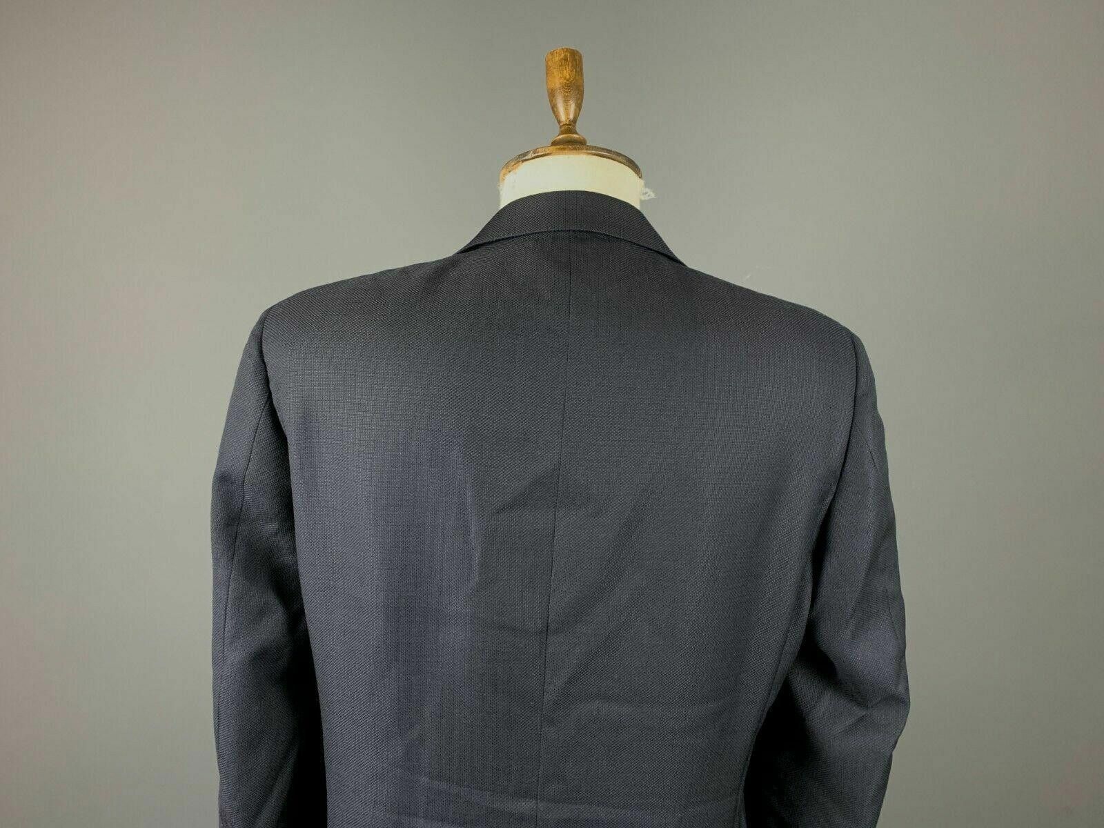 Canali Men Canali Black 2 Button Pure Wool Blazer Coat Size 54 Size 40R - 6 Thumbnail