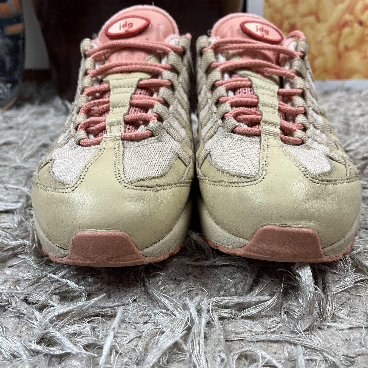 Nike Nike Air Max 95 ID Beige Pink drill Swag Y2k Sport Size US 9.5 / EU 42-43 - 2 Thumbnail